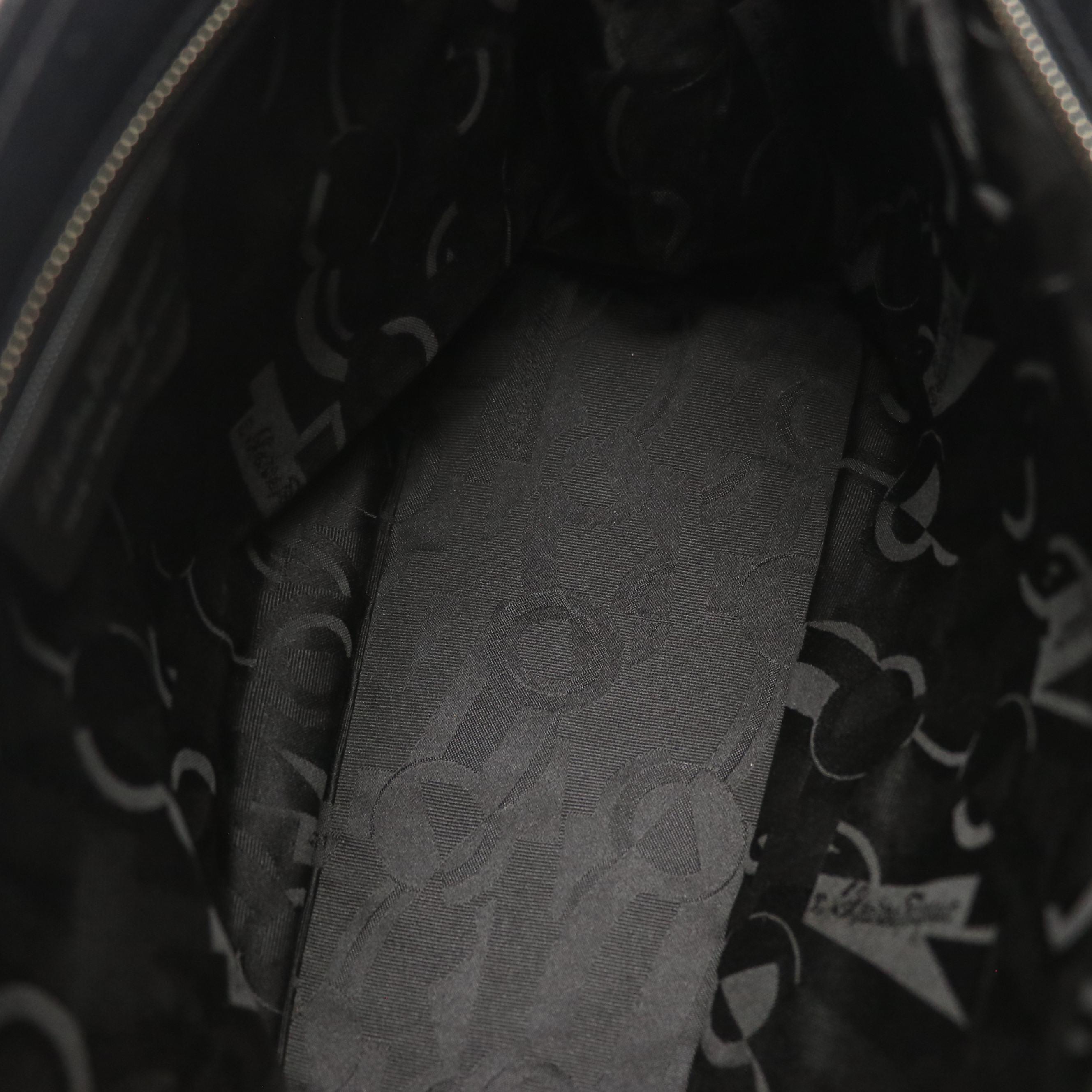 Salvatore Ferragamo Vara Chain Tote in Black Tiered Grosgrain Ribbon