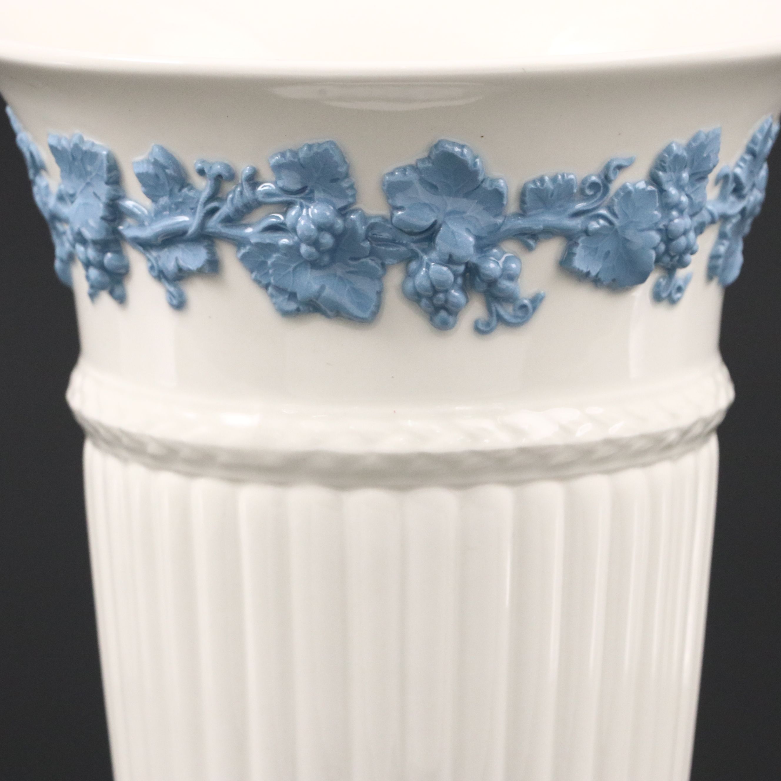 Wedgwood Embossed Queensware Vase, Mid to Late 20th Century