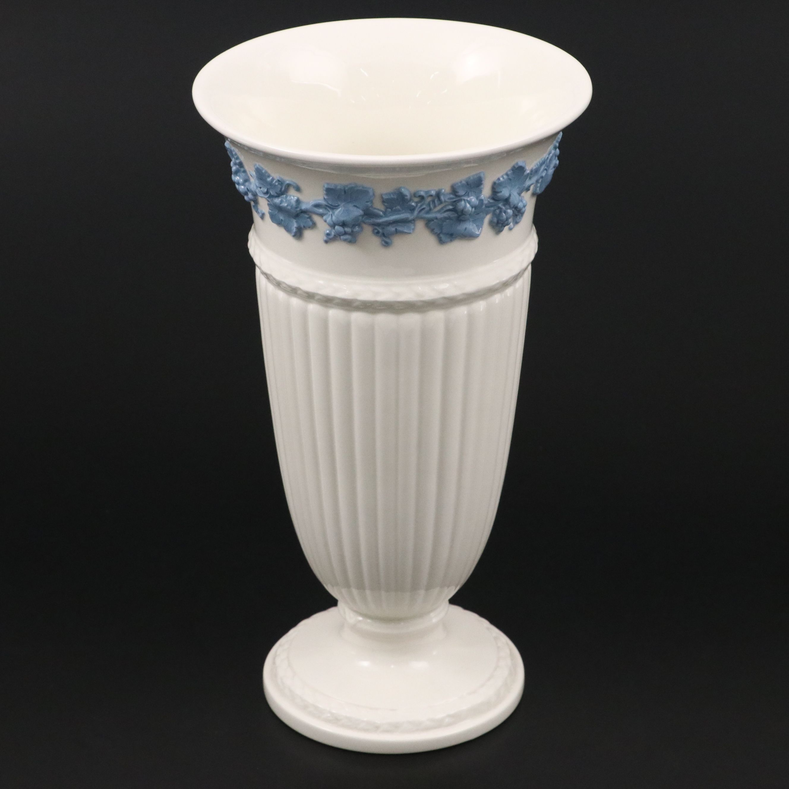 Wedgwood Embossed Queensware Vase, Mid to Late 20th Century