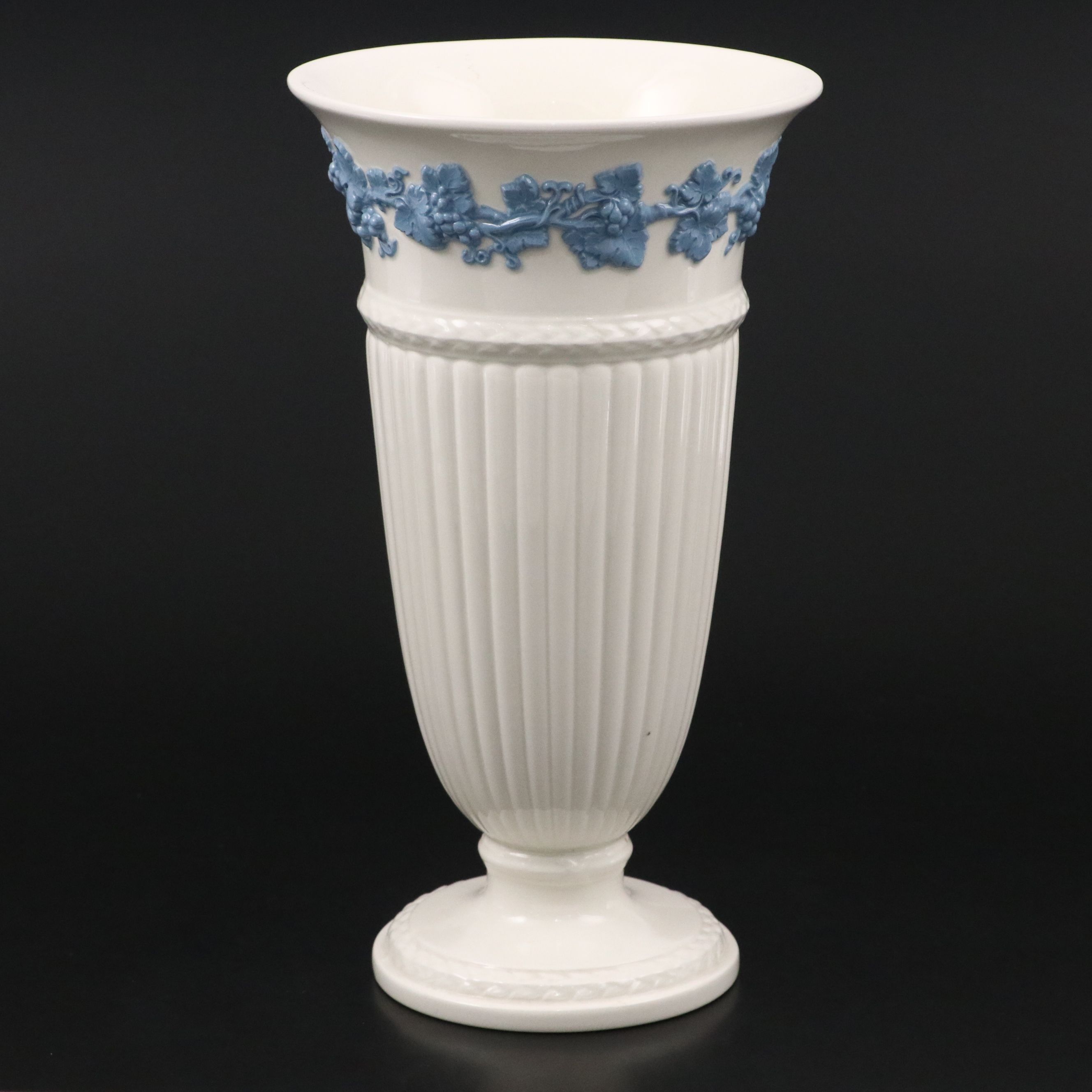 Wedgwood Embossed Queensware Vase, Mid to Late 20th Century