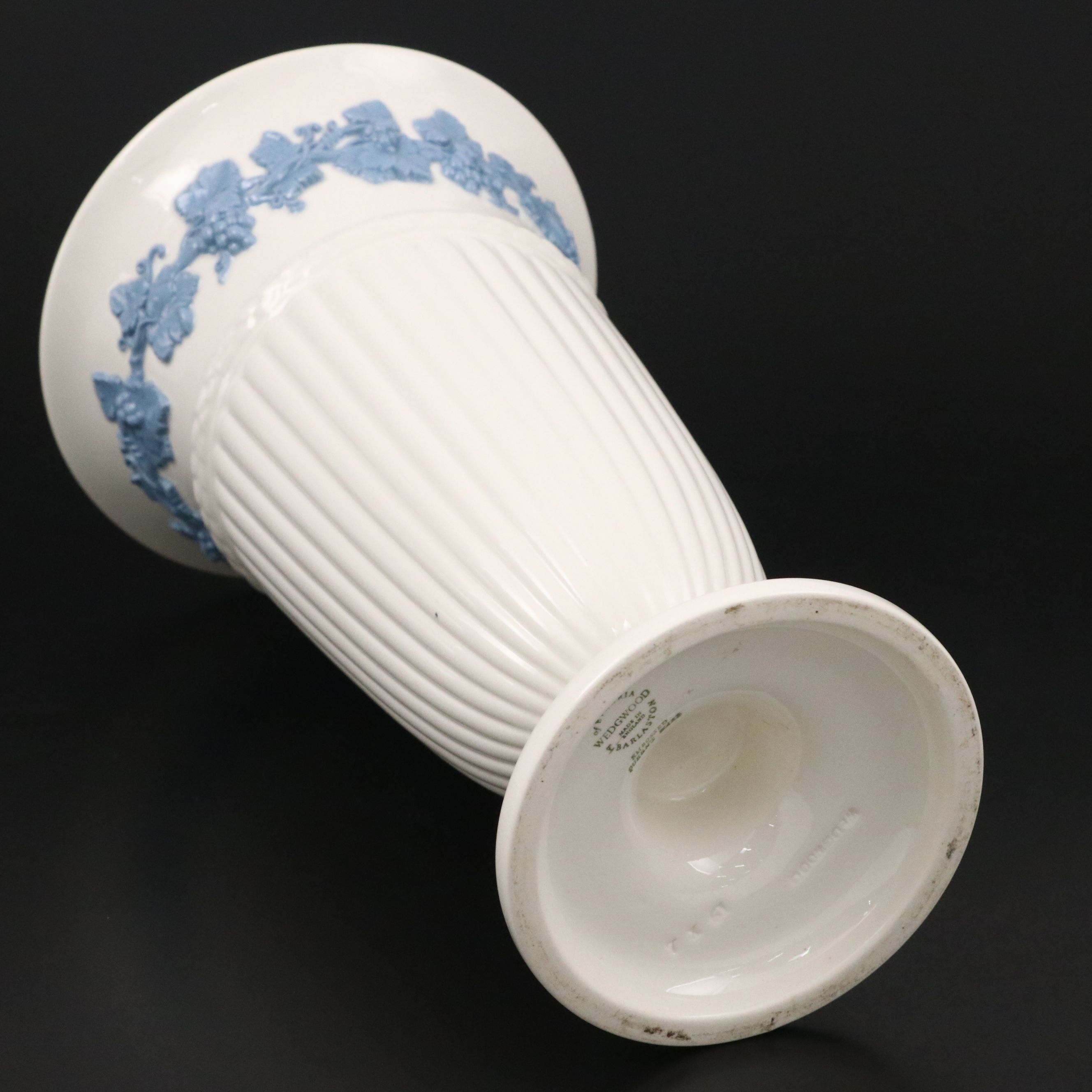 Wedgwood Embossed Queensware Vase, Mid to Late 20th Century