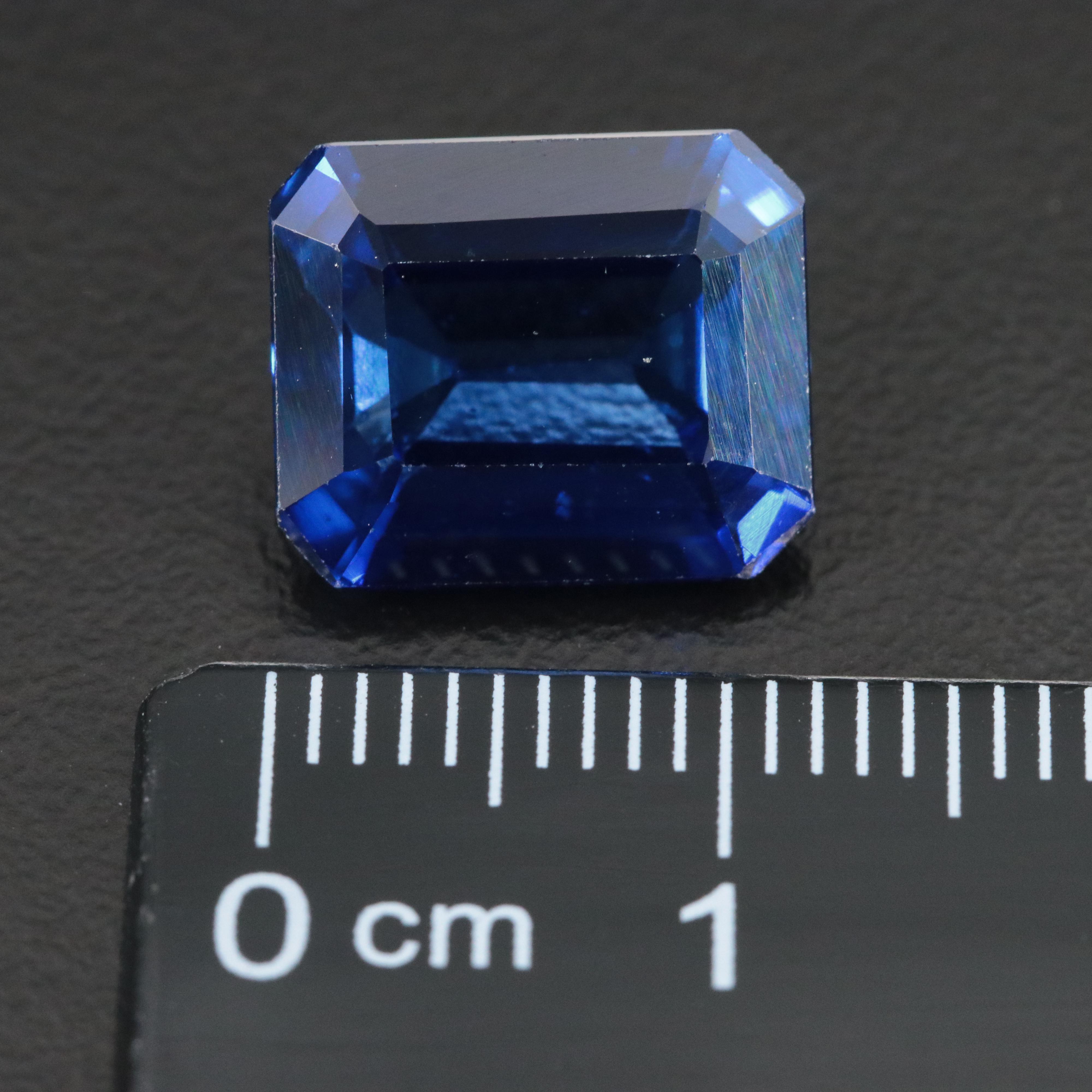 Loose 7.69 CT Lab Grown Sapphire