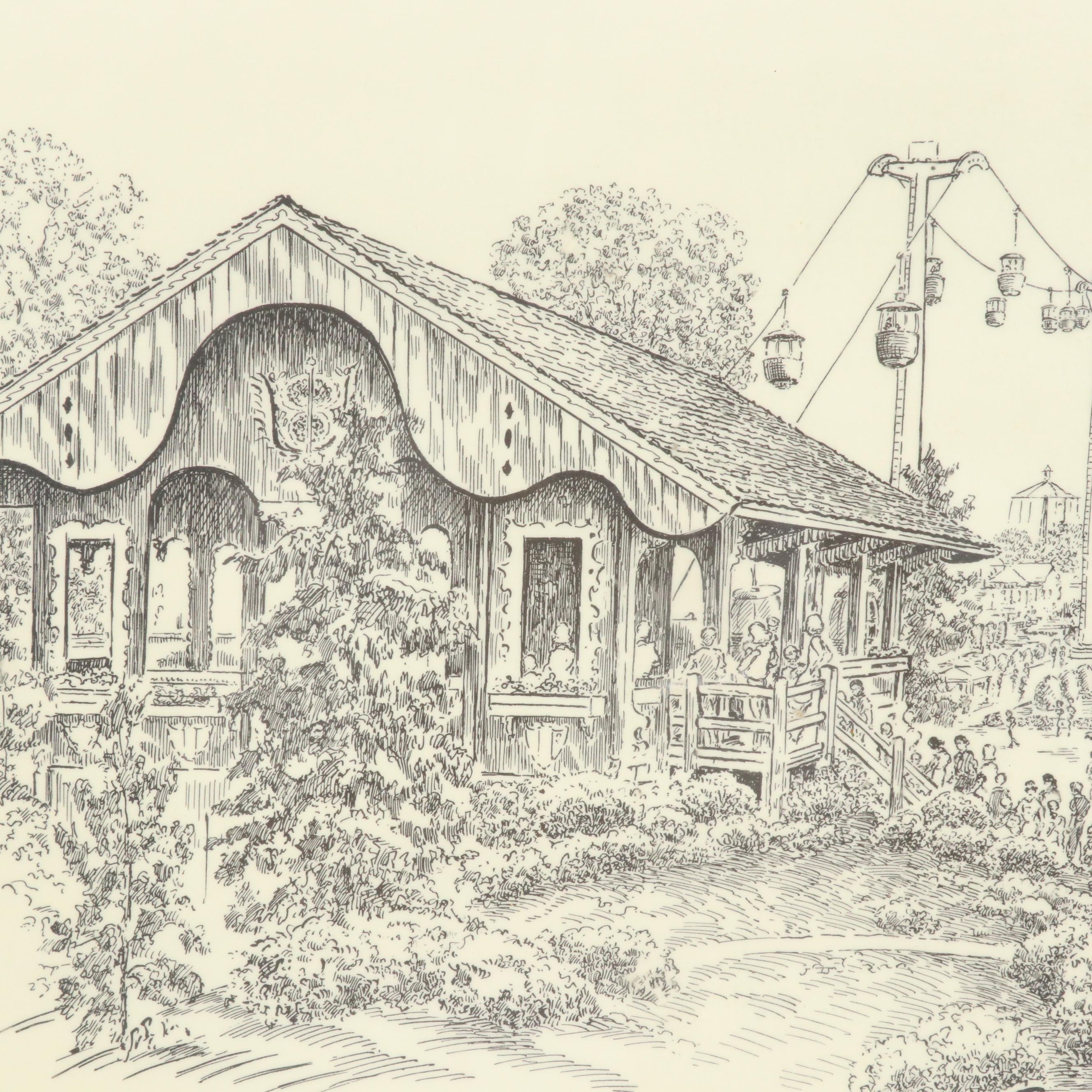 After Caroline Williams Lithographs of Cincinnati Scenes