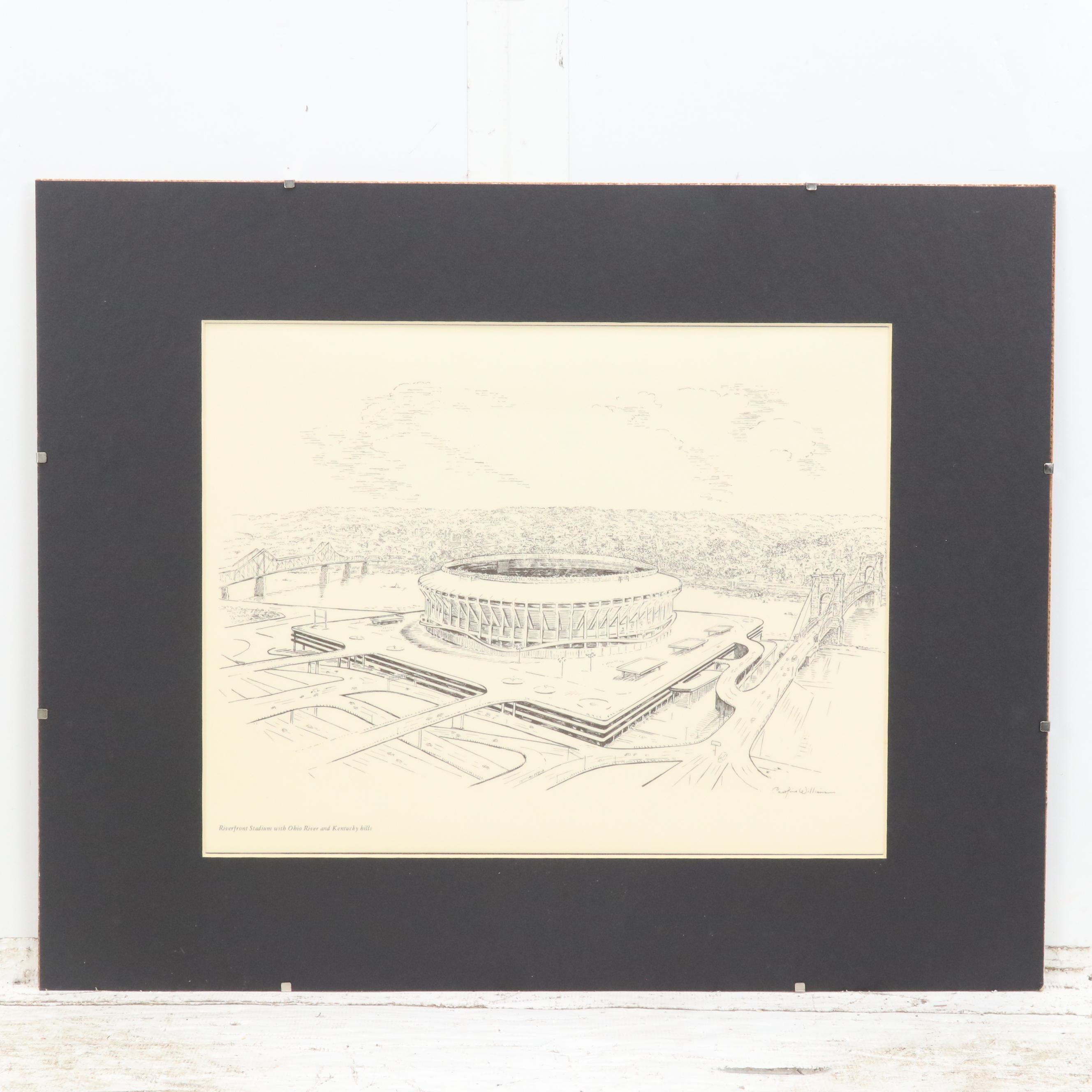 After Caroline Williams Lithographs of Cincinnati Scenes