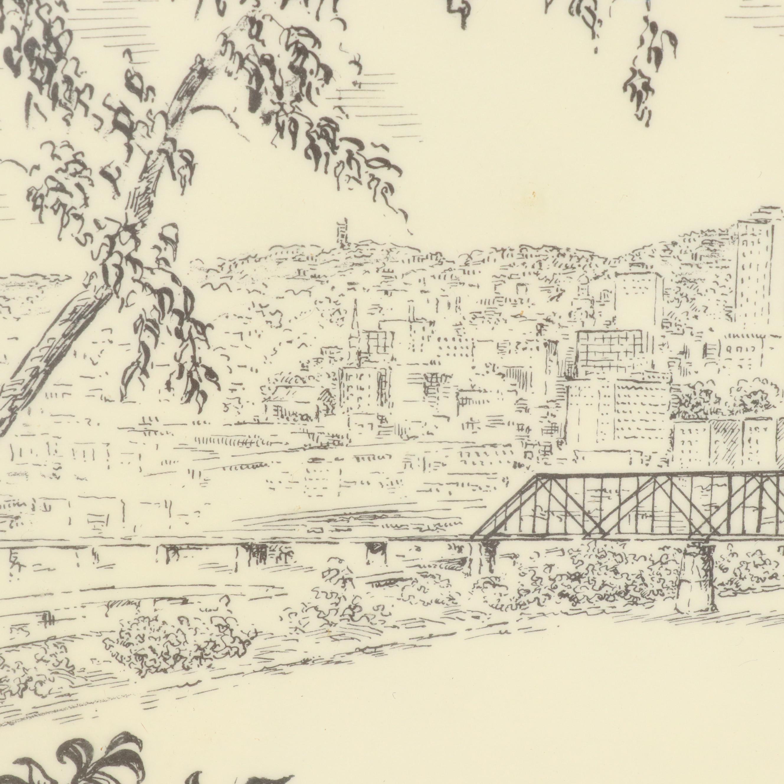 After Caroline Williams Lithographs of Cincinnati Scenes