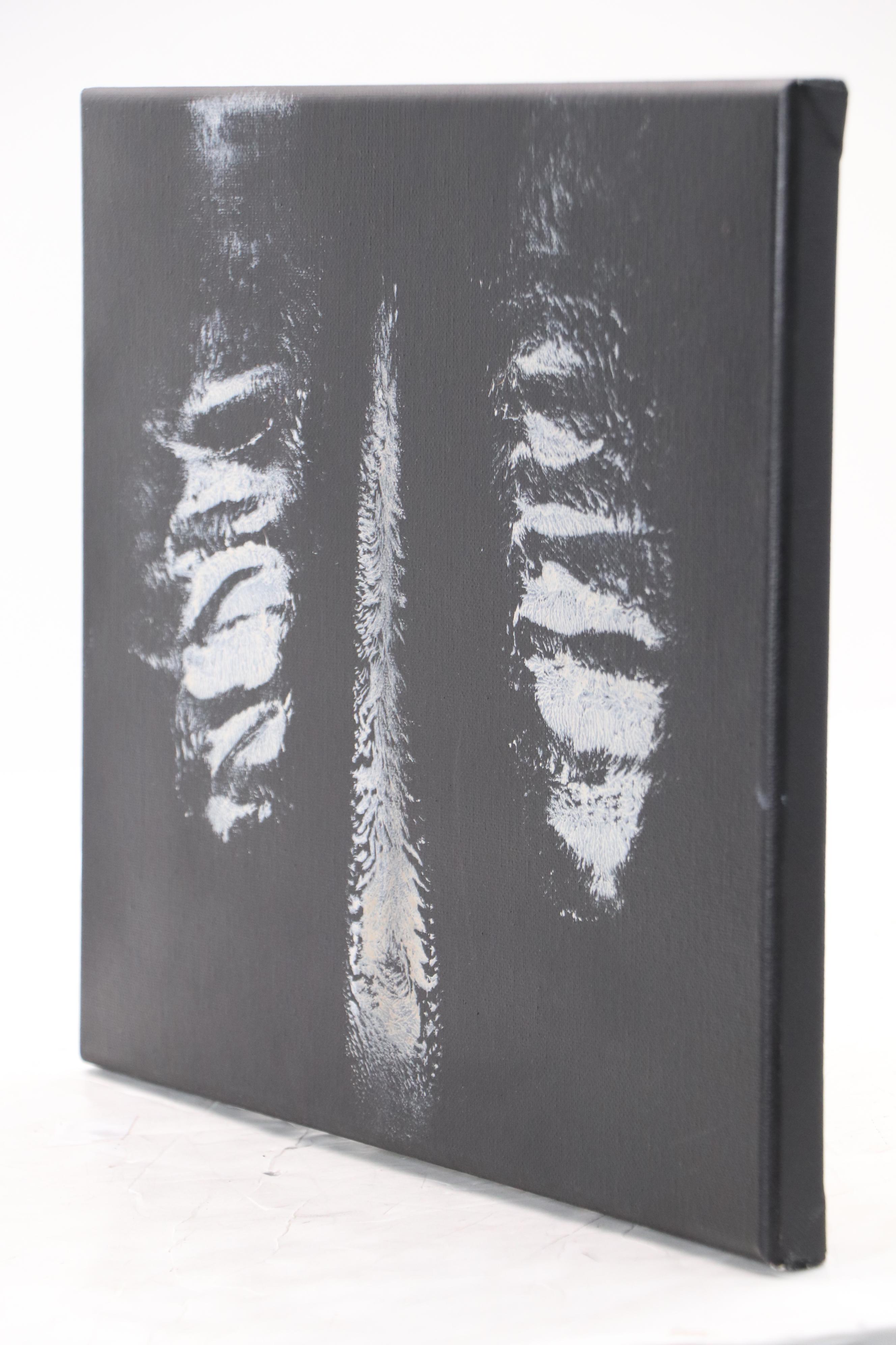 Cincinnati Zoo Rumps for Refuge Okapi Stamped Acrylic Painting, 2022