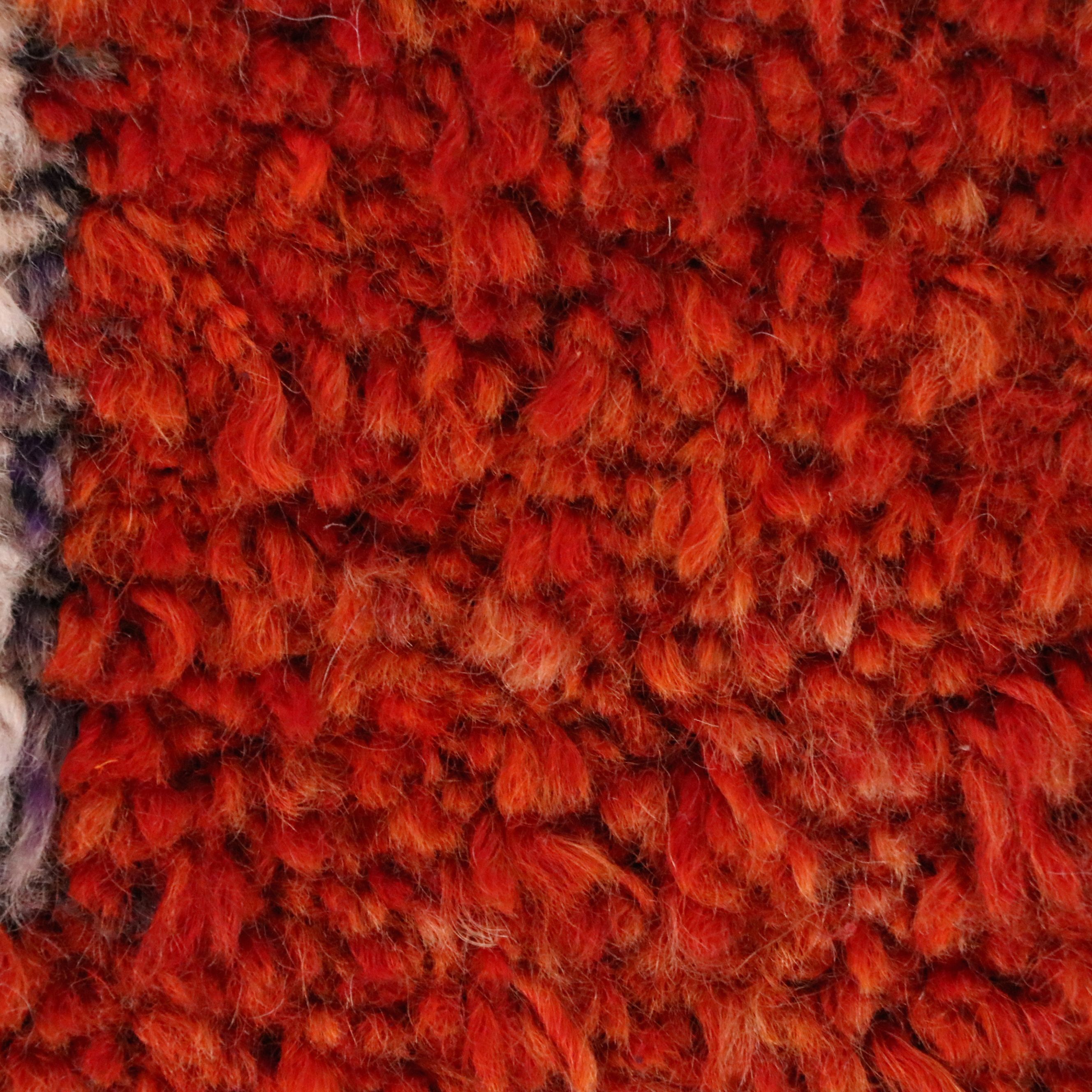 3'7 x 14' Hand-Knotted Moroccan Berber Long Rug