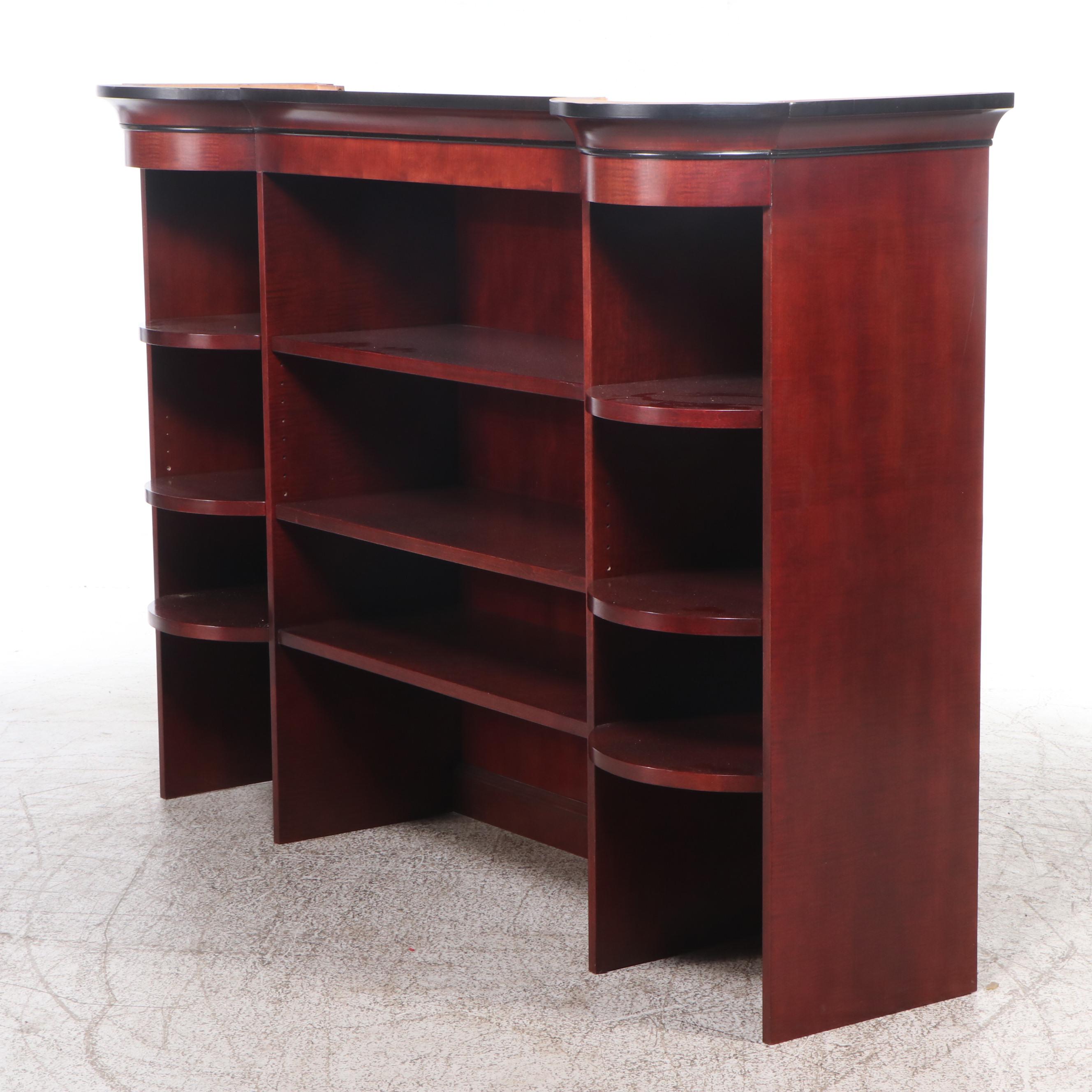 National Mt. Airy Mahogany Finish Display Cabinet