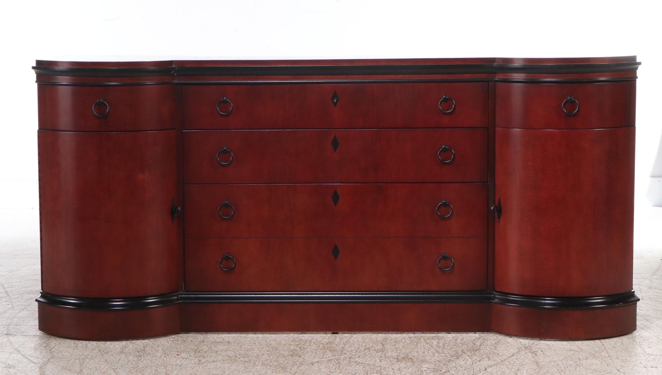 National Mt. Airy Mahogany Finish Display Cabinet