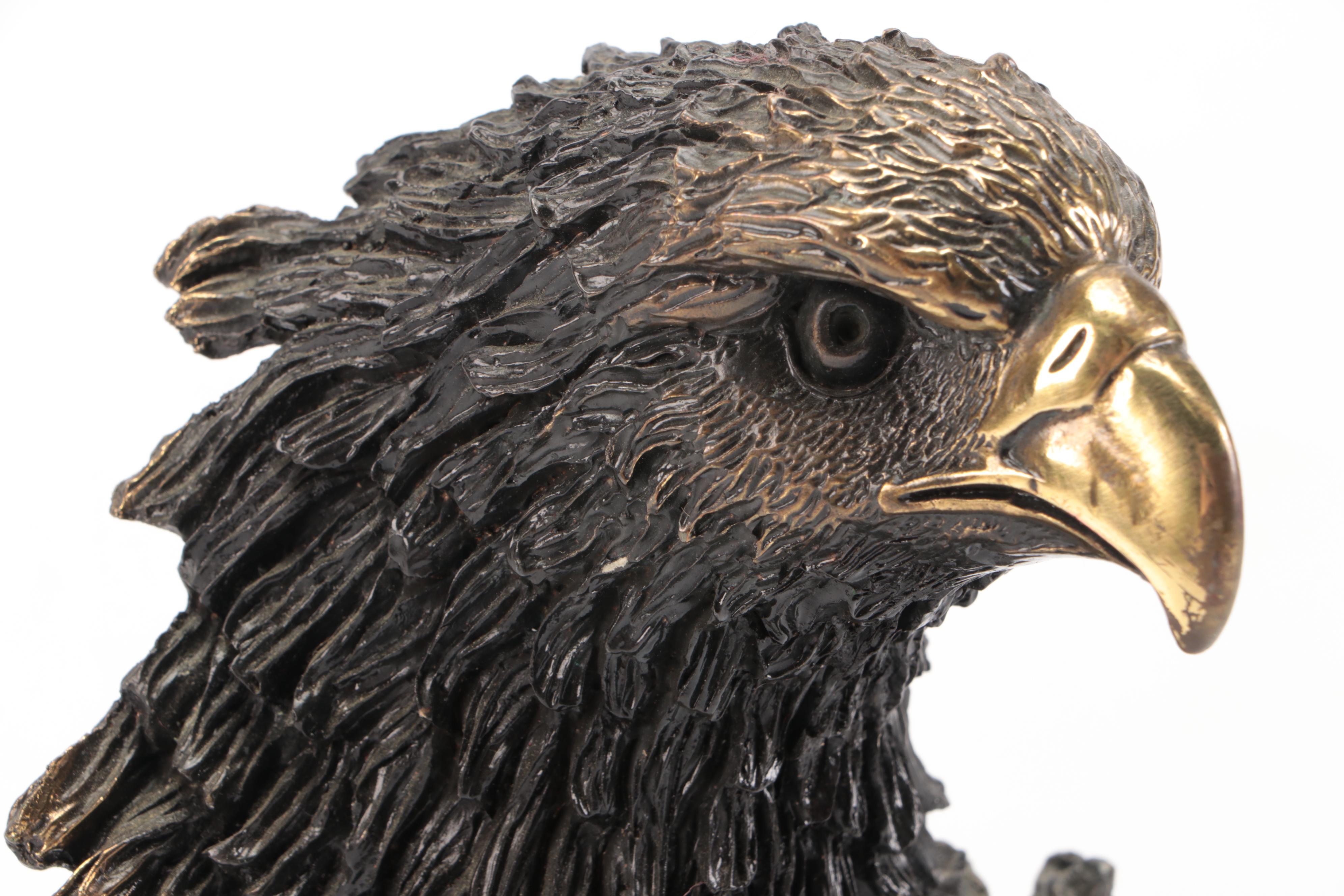 Bronze Finished Bald Eagle Bust