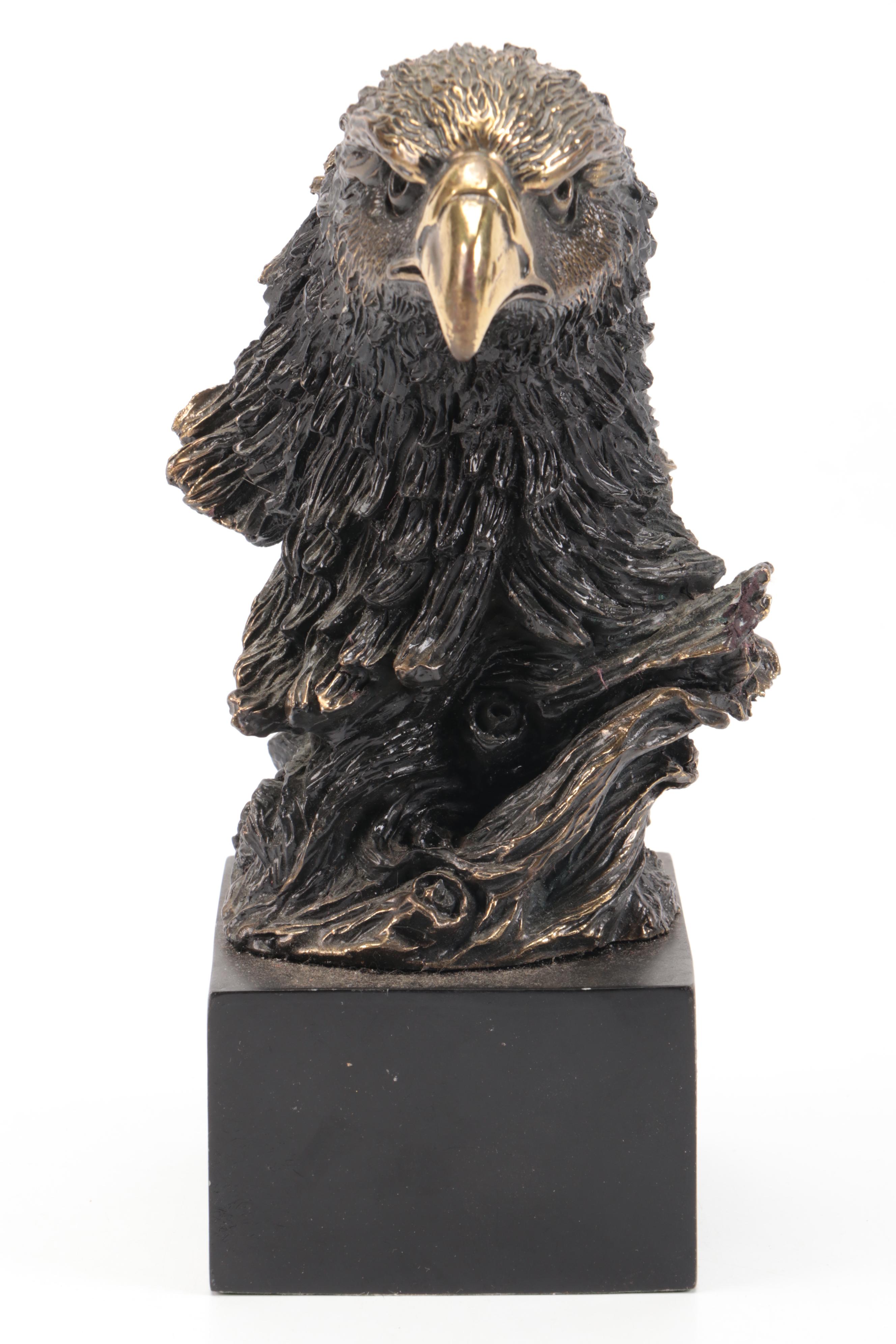 Bronze Finished Bald Eagle Bust