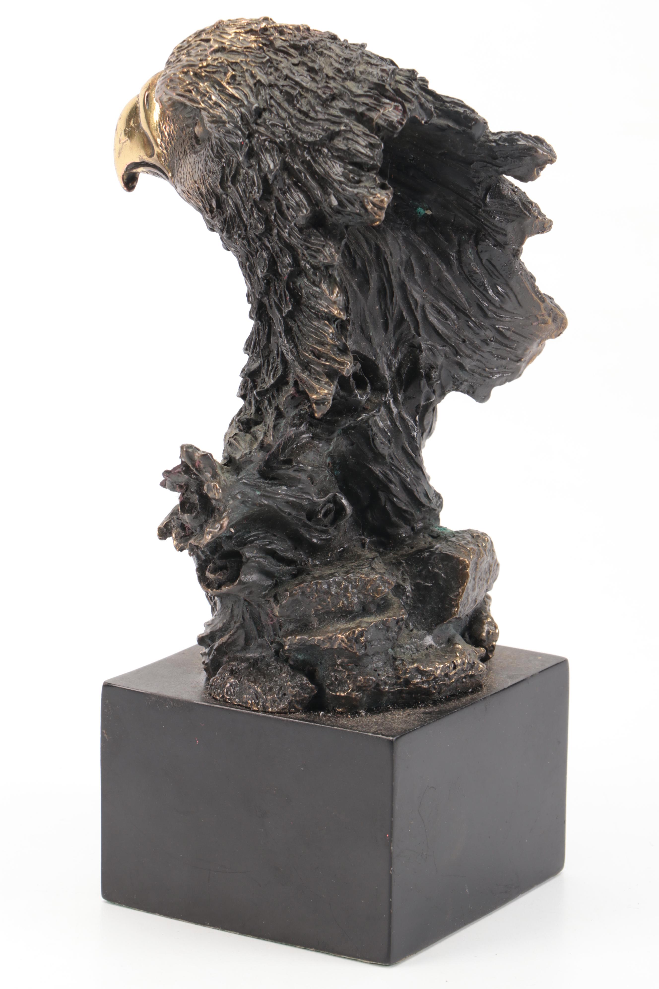 Bronze Finished Bald Eagle Bust
