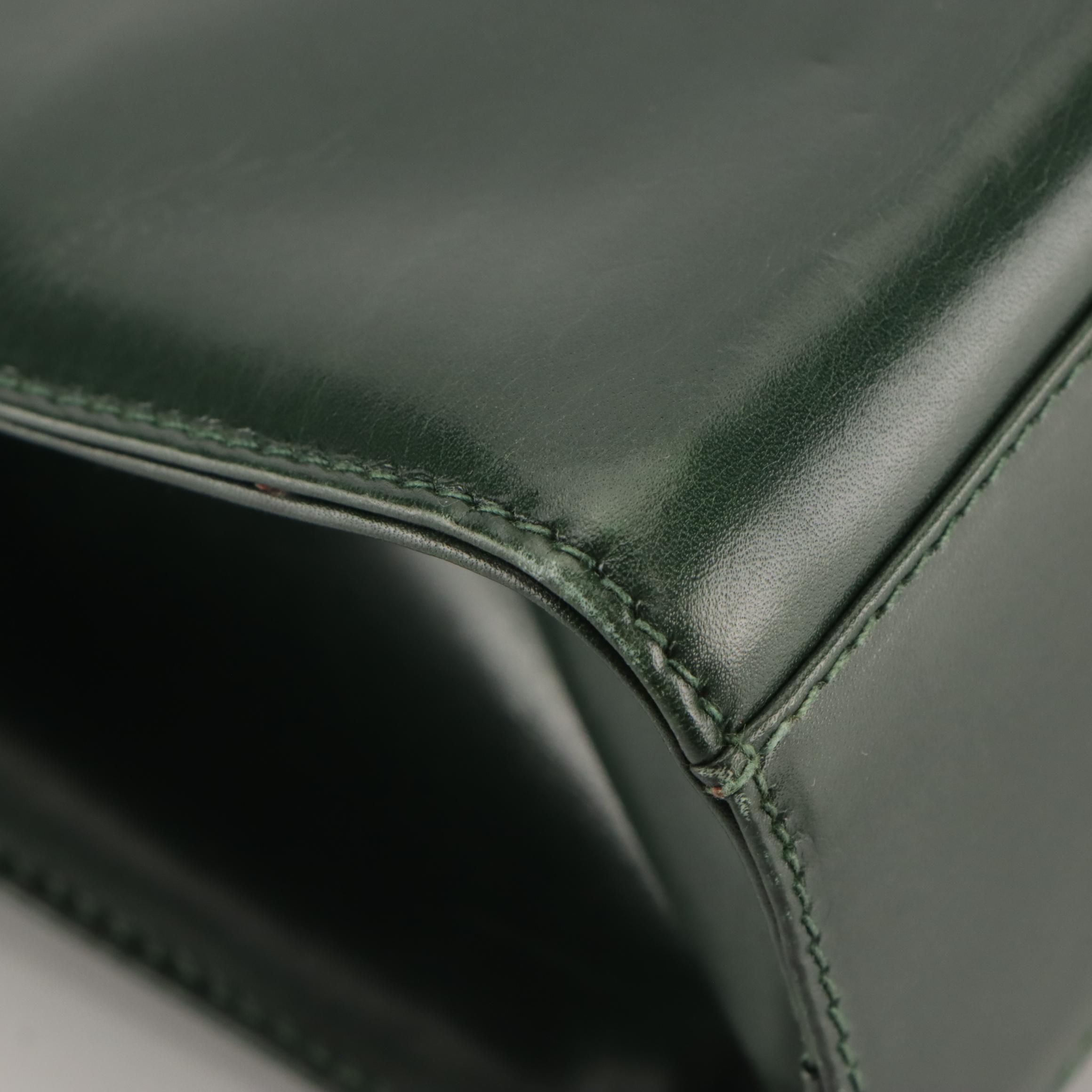 Tiffany & Co. Chain Link Shoulder Bag in Dark Green Leather