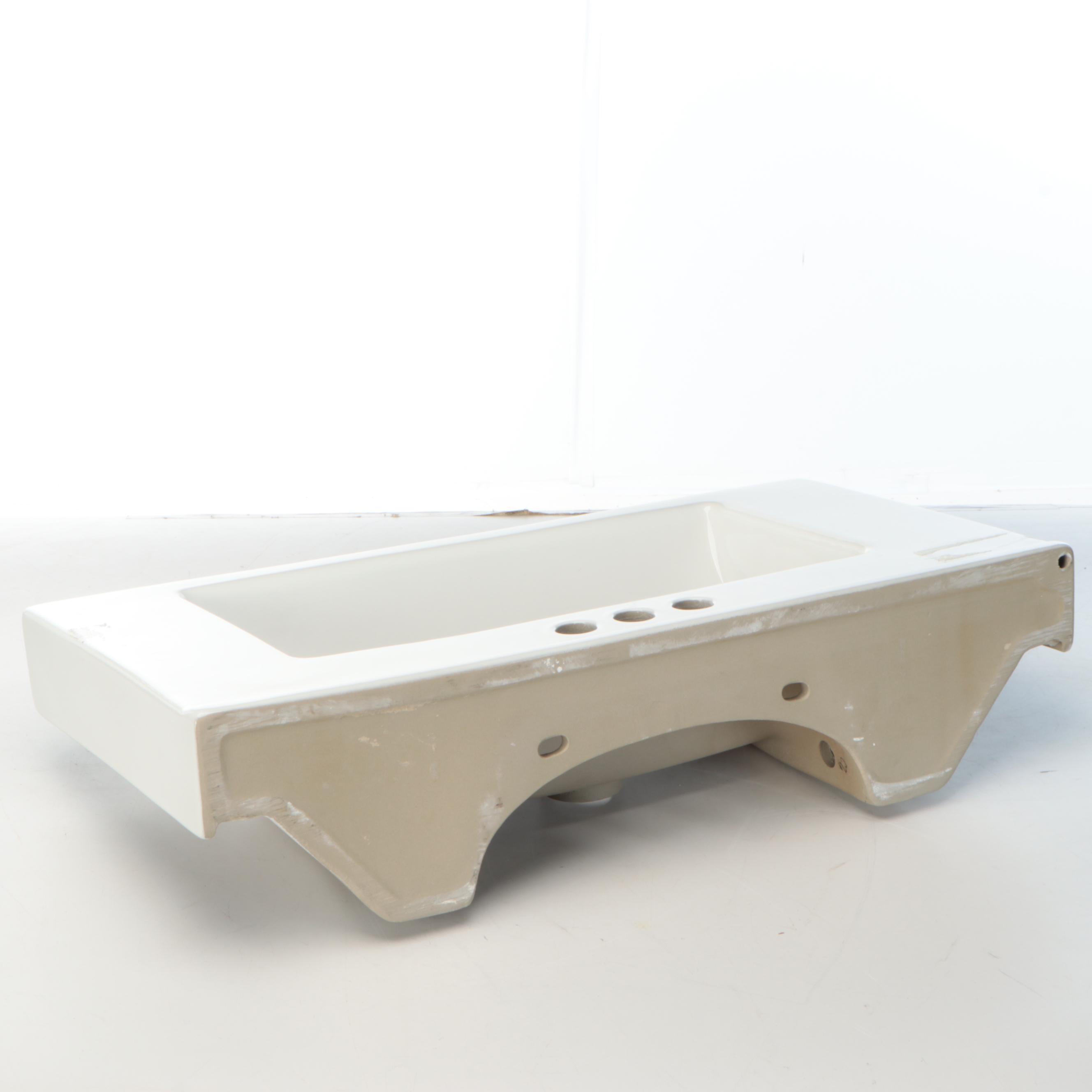 White Porcelain Bathroom Sink