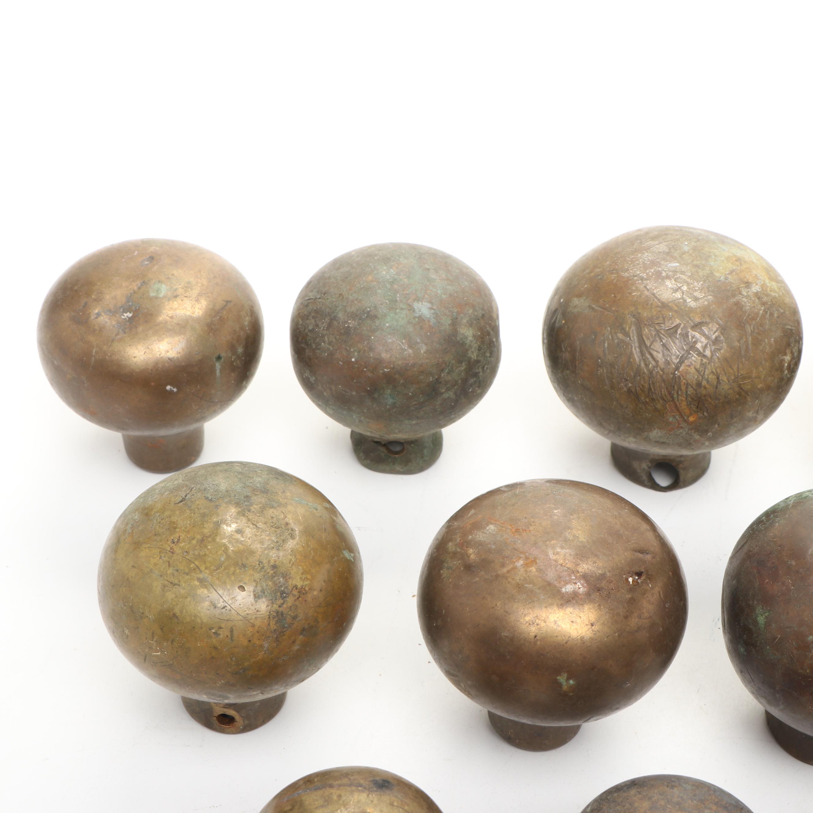 Brass with Other Metal Cane Toppers and Knobs, Late 19th/ Early 20th Century