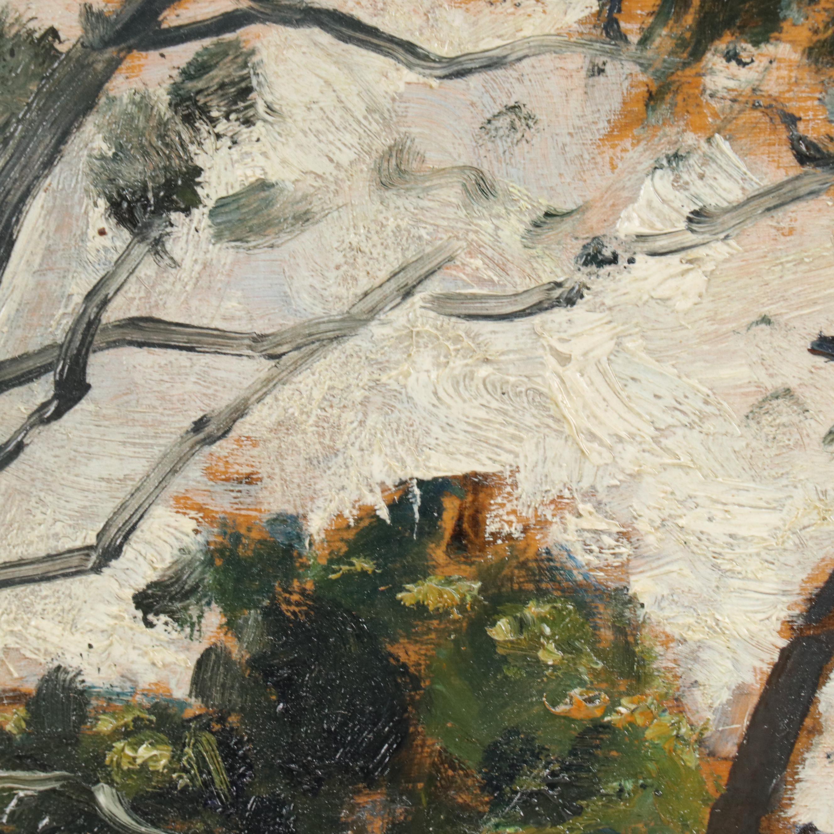 Riverside Landscape Oil Painting "Grève de Toulven"