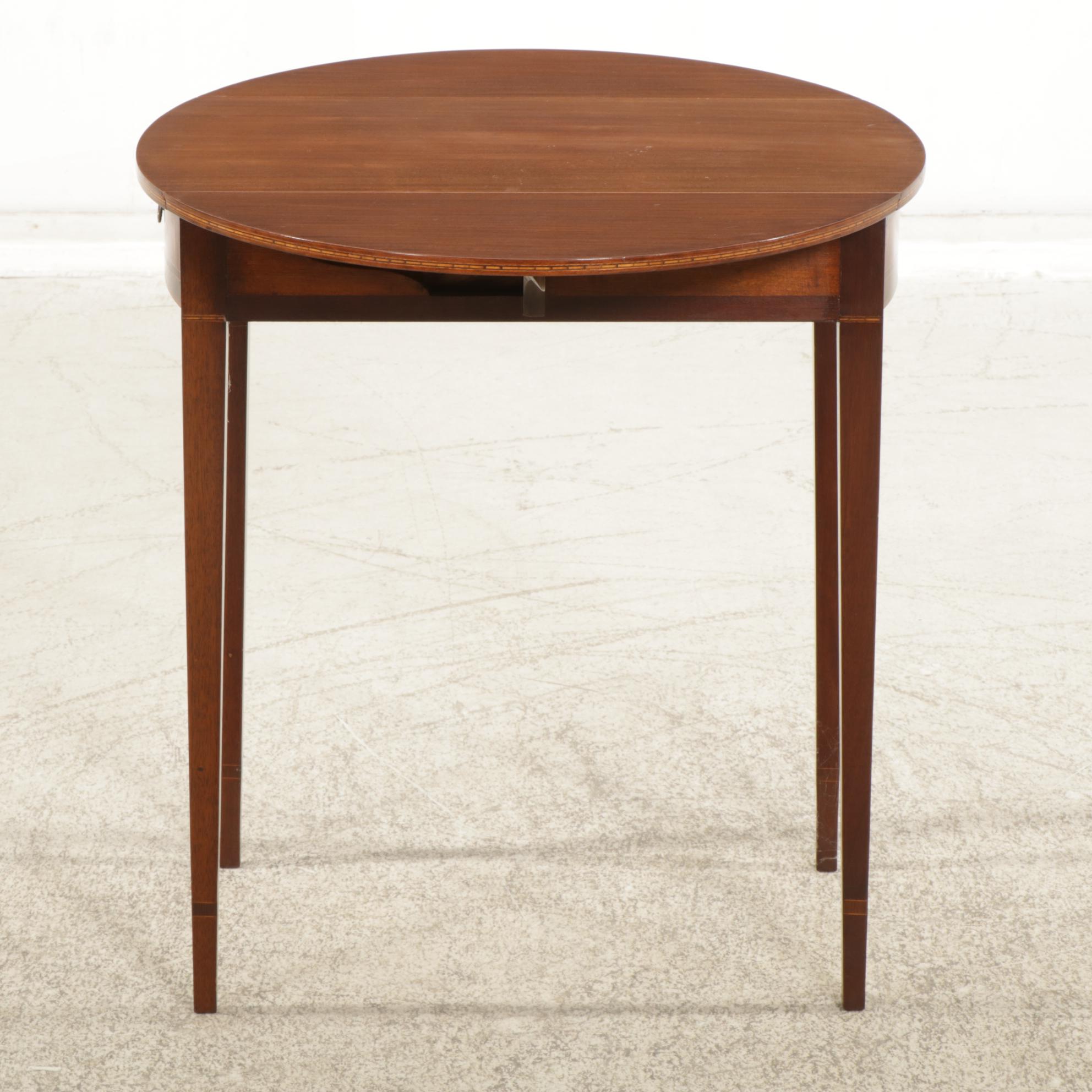 Federal Style Inlaid Mahogany Pembroke Table, Late 20th Century