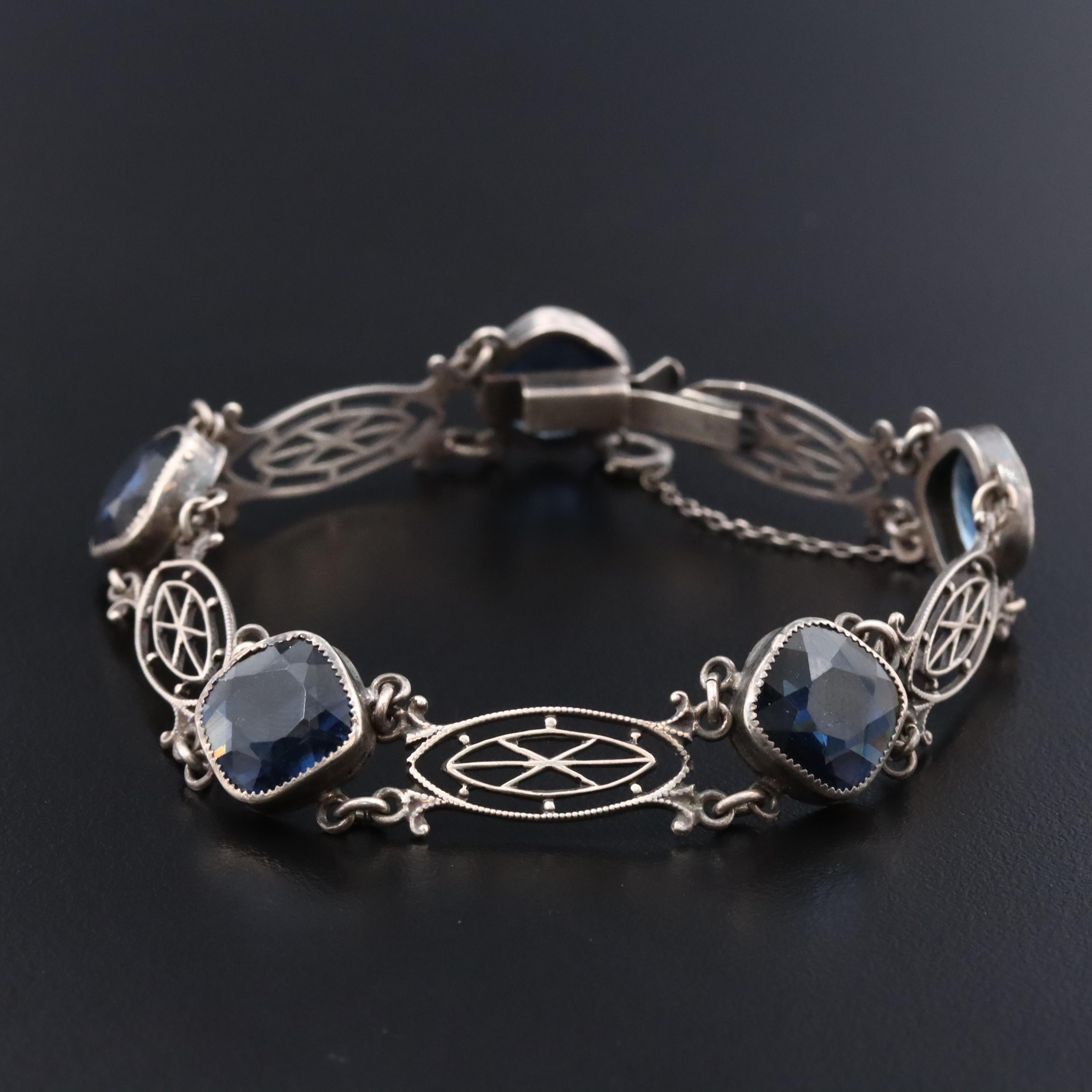 Vintage Sterling Fancy Link Bracelet