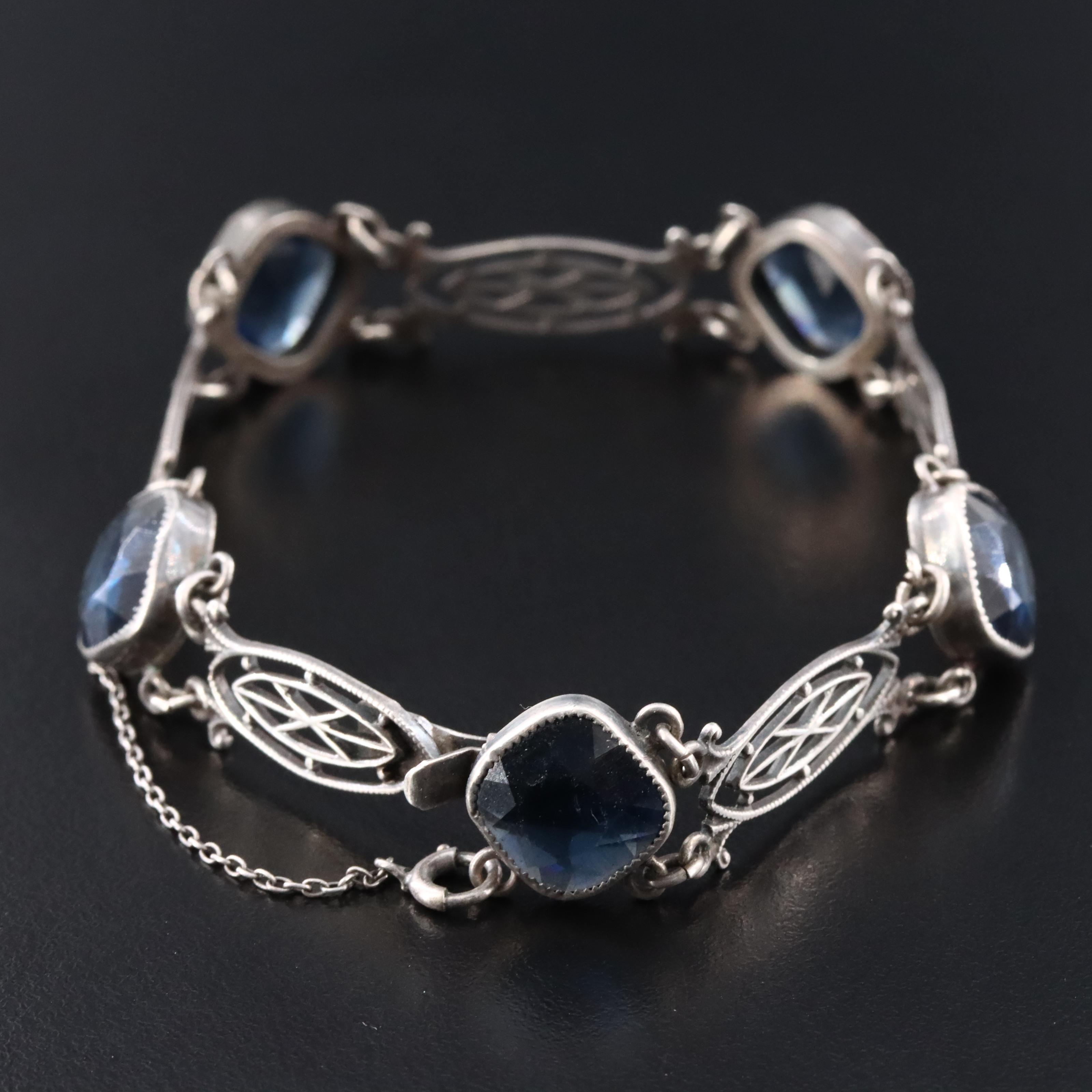 Vintage Sterling Fancy Link Bracelet