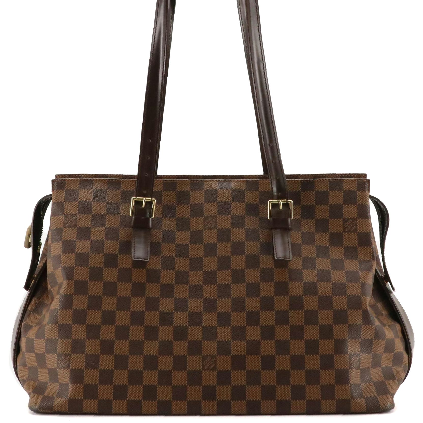 Louis Vuitton Chelsea Shoulder Bag in Damier Ebene Coated Canvas and Leather