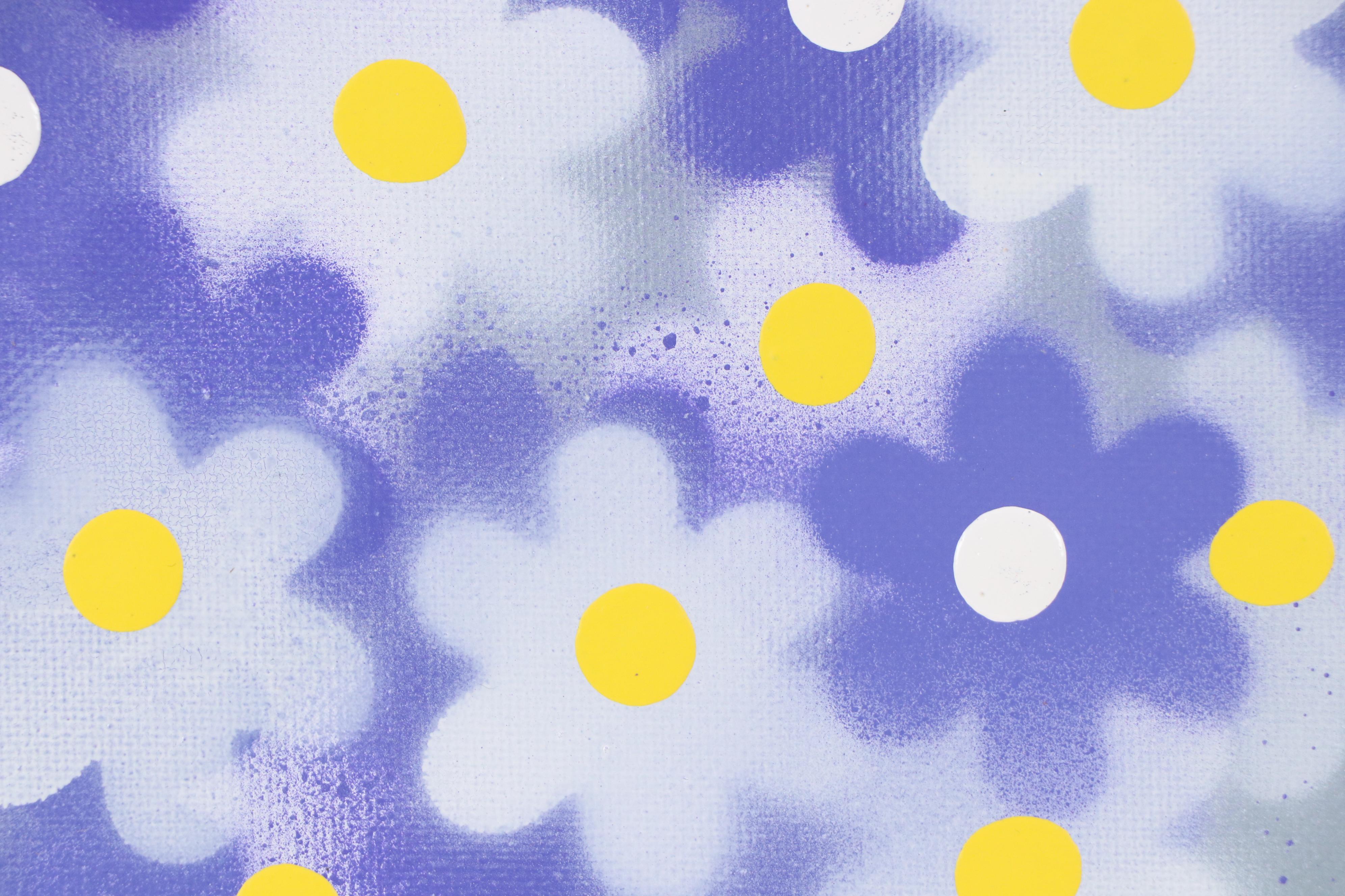 Jason Michael Durham Stylized Floral Still Life Mixed Media Painting "Bouquet"