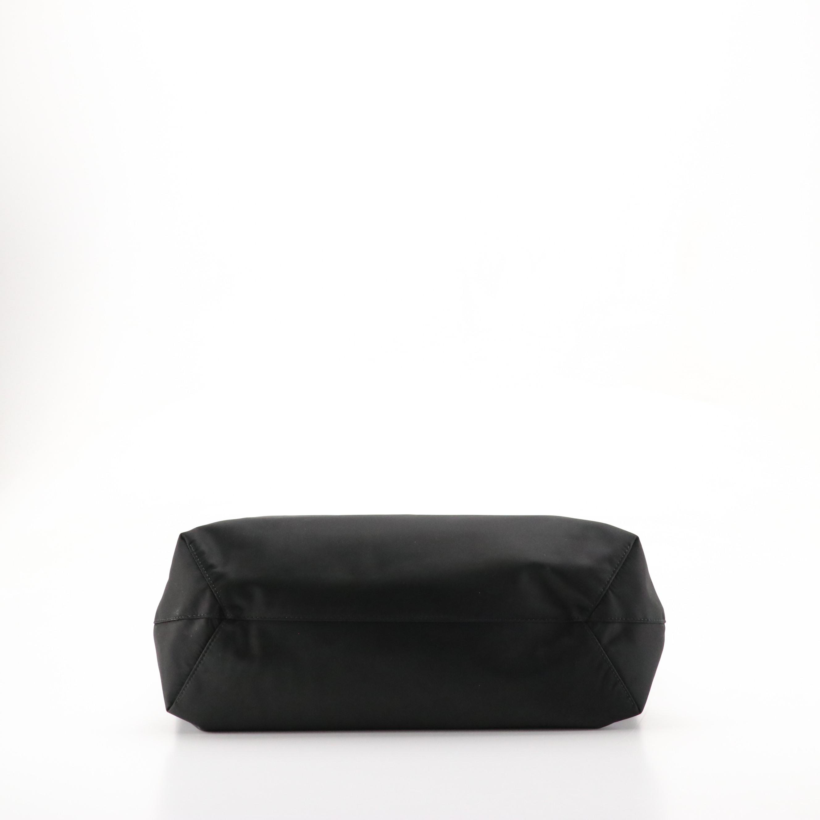 Tory Burch Virginia Zip Tote in Black Nylon and Leather Straps