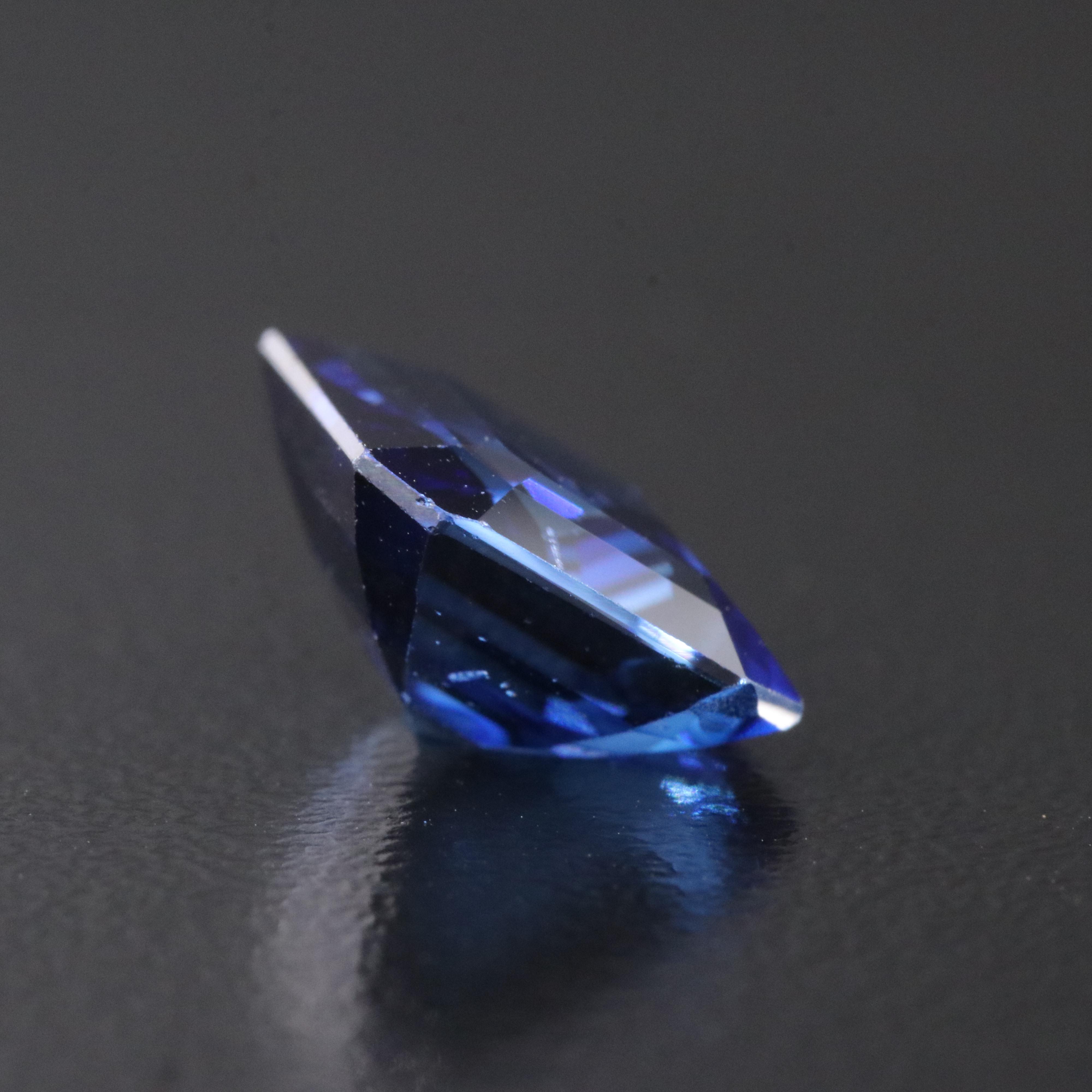 Loose 6.44 CT Lab Grown Sapphire