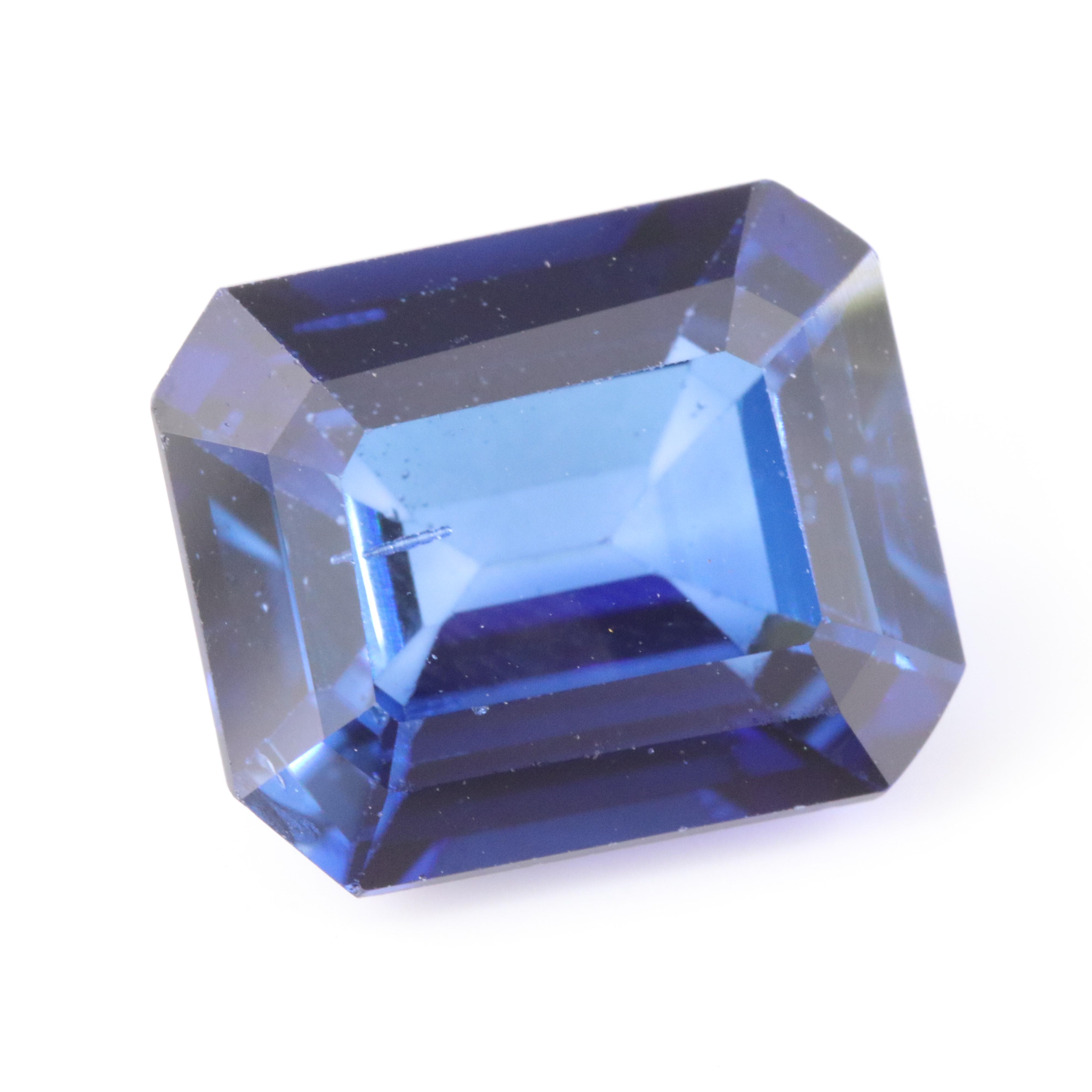 Loose 6.44 CT Lab Grown Sapphire