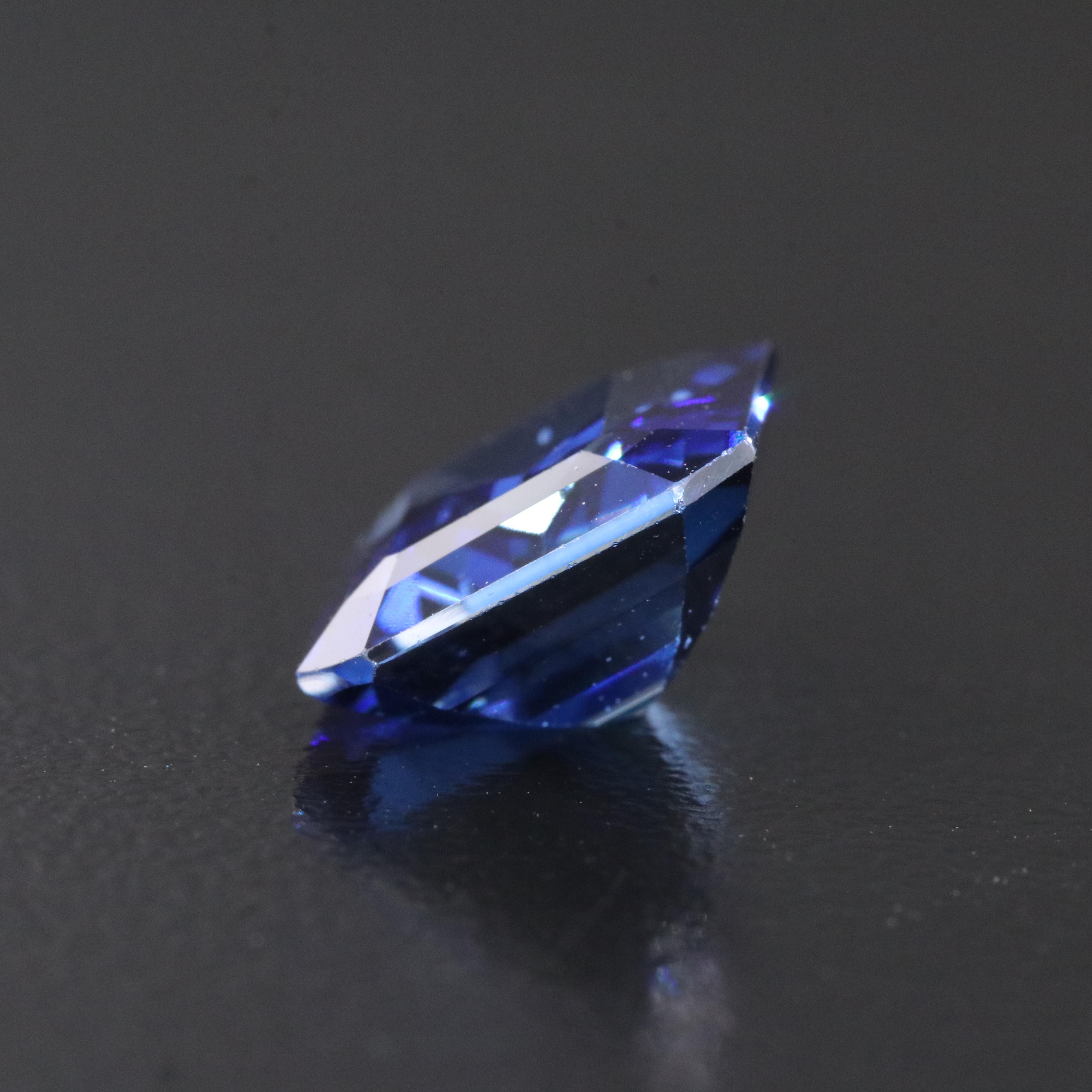 Loose 6.44 CT Lab Grown Sapphire