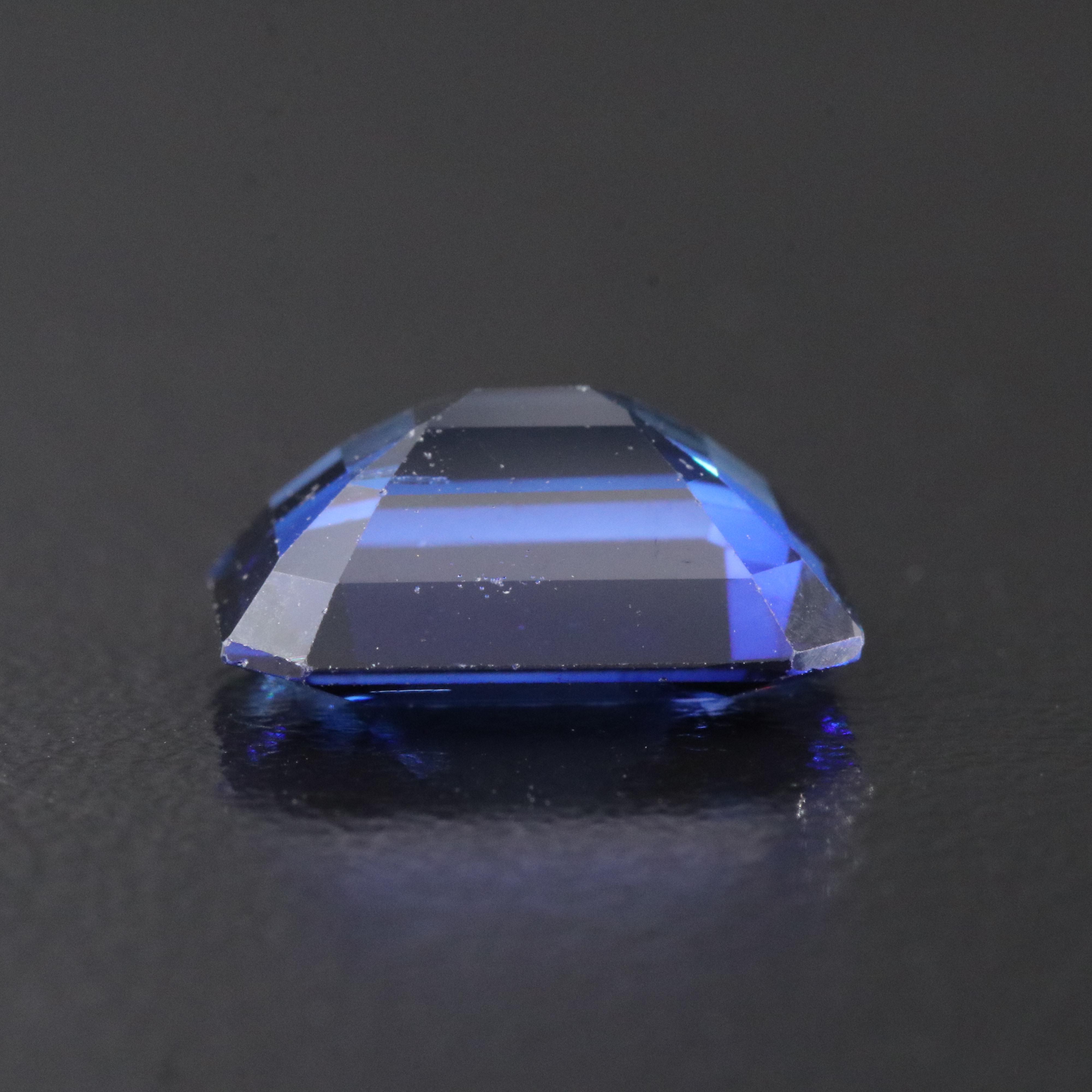 Loose 6.44 CT Lab Grown Sapphire