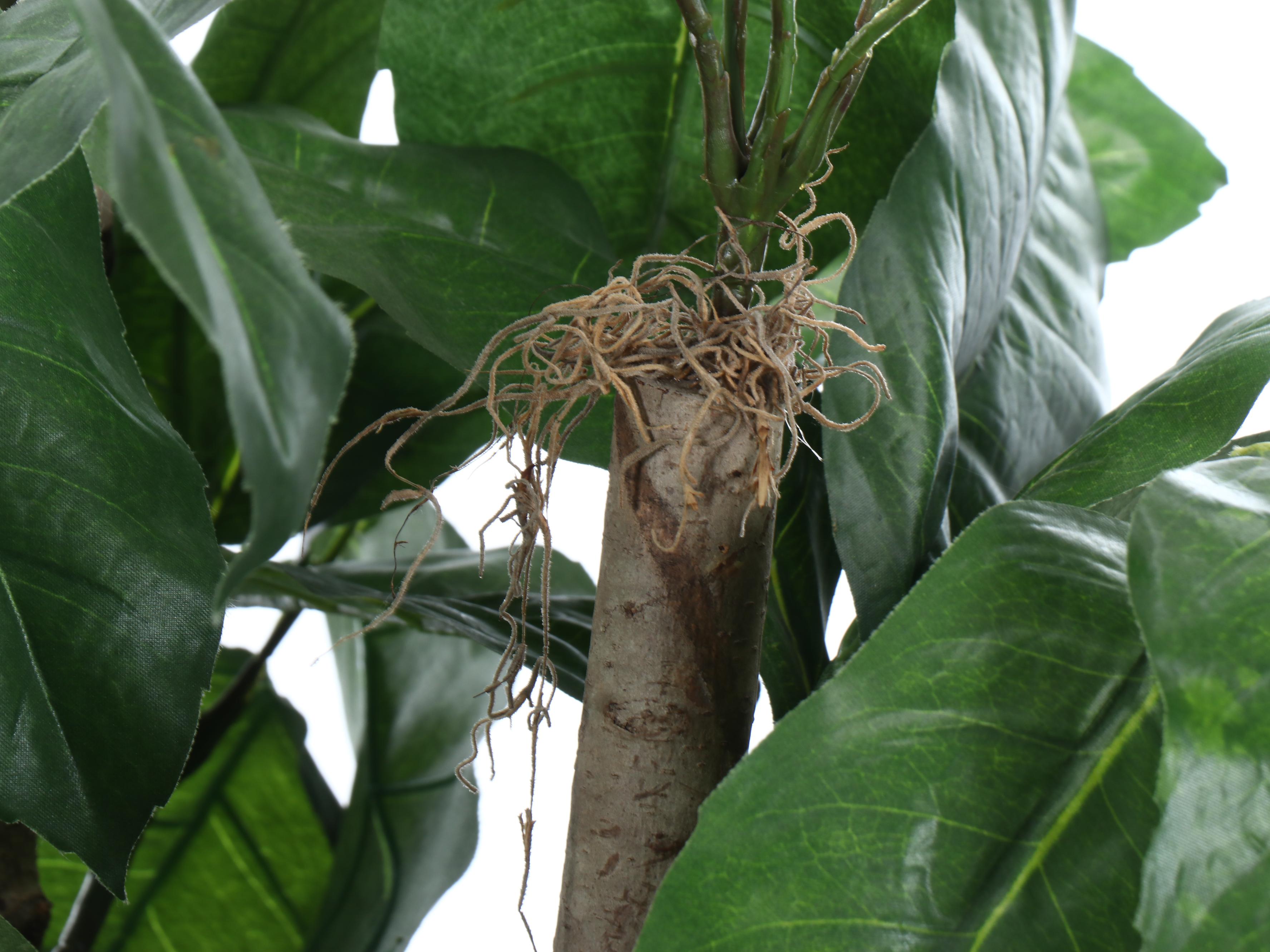 Artificial Umbrella Tree With Bird Nest in Ceramic Fishbowl Planter, Stand