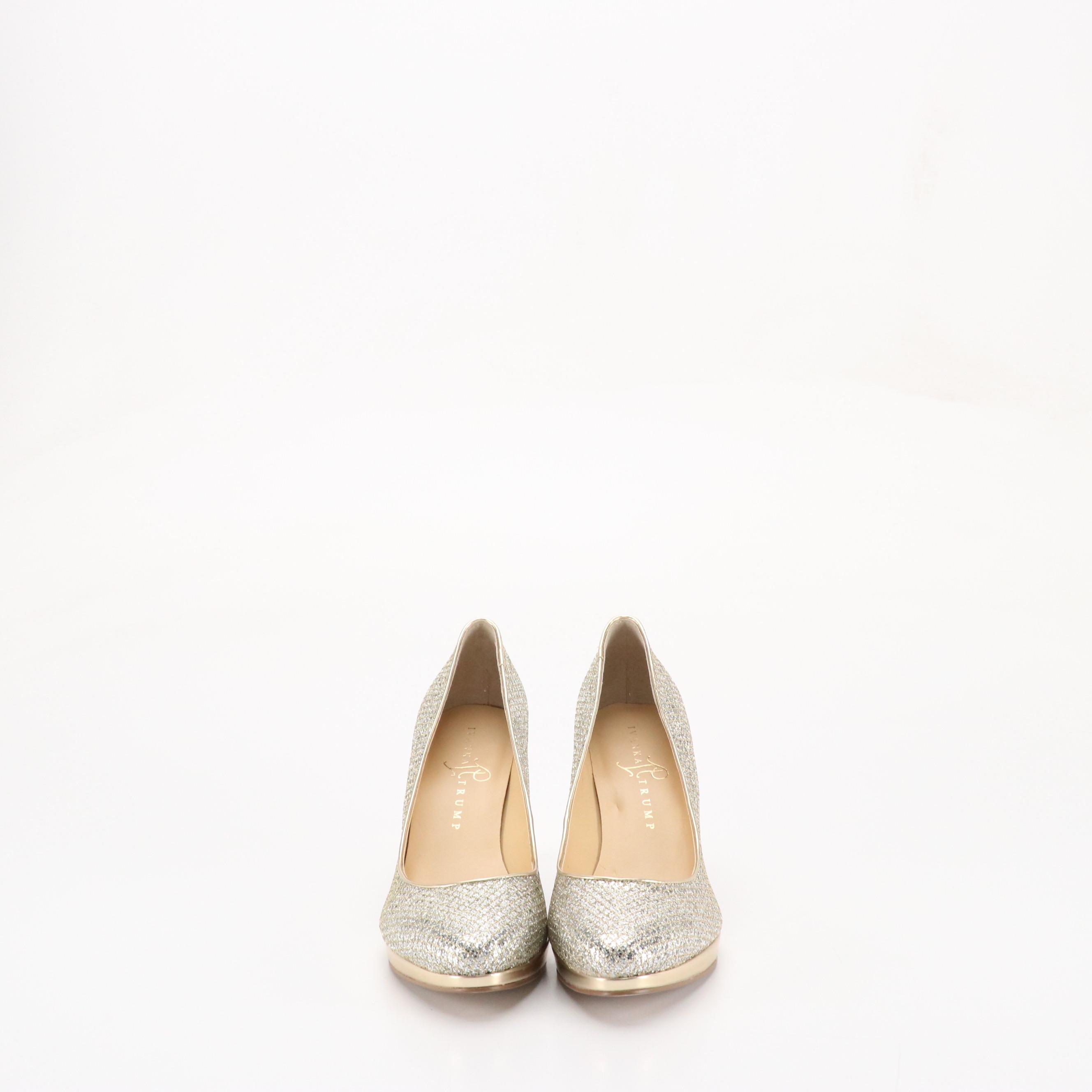 Ivanka Trump "Sophia 2" Glittered Round-Toe Pumps in Box