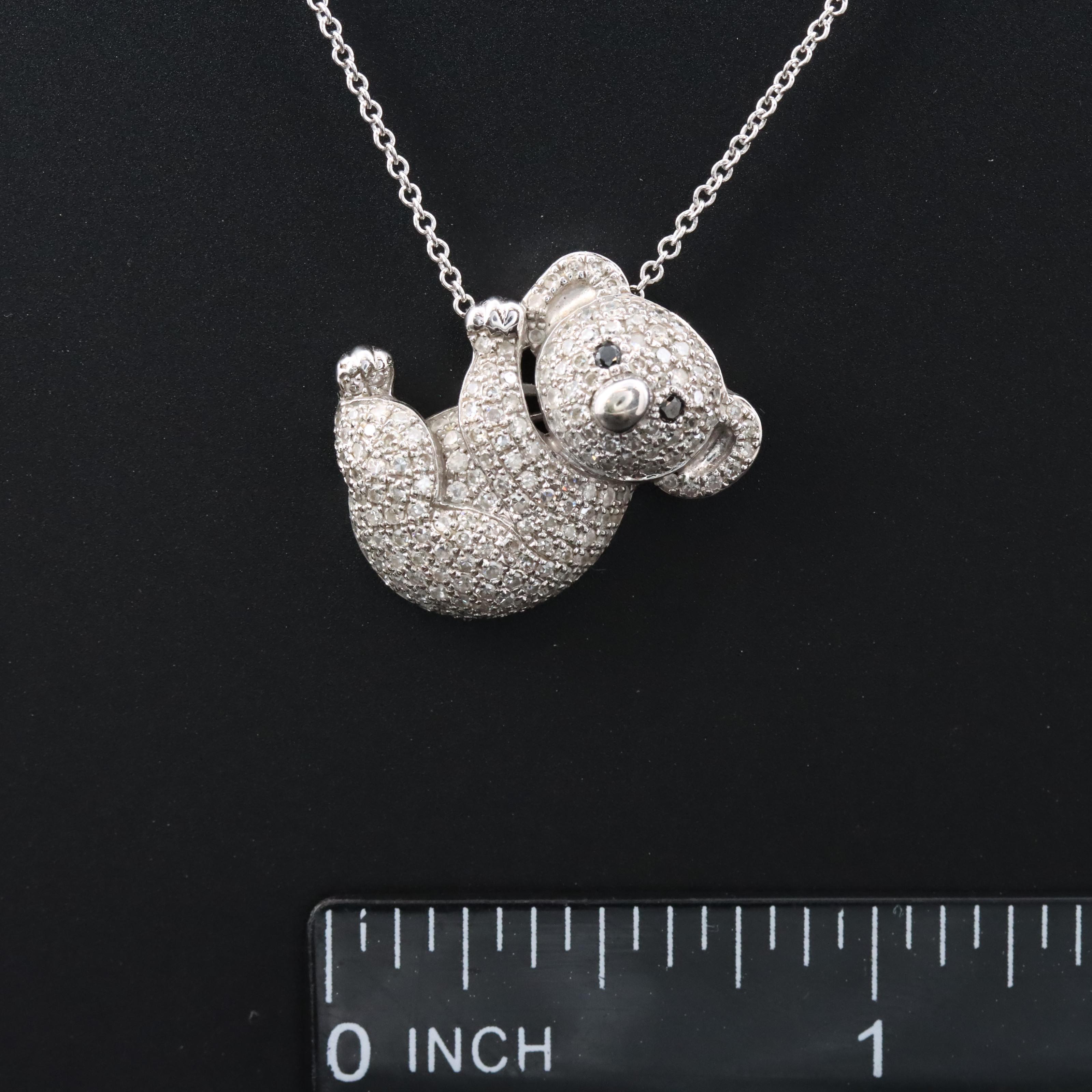 EFFY 14K 0.80 CTW Diamond Koala Pendant Necklace