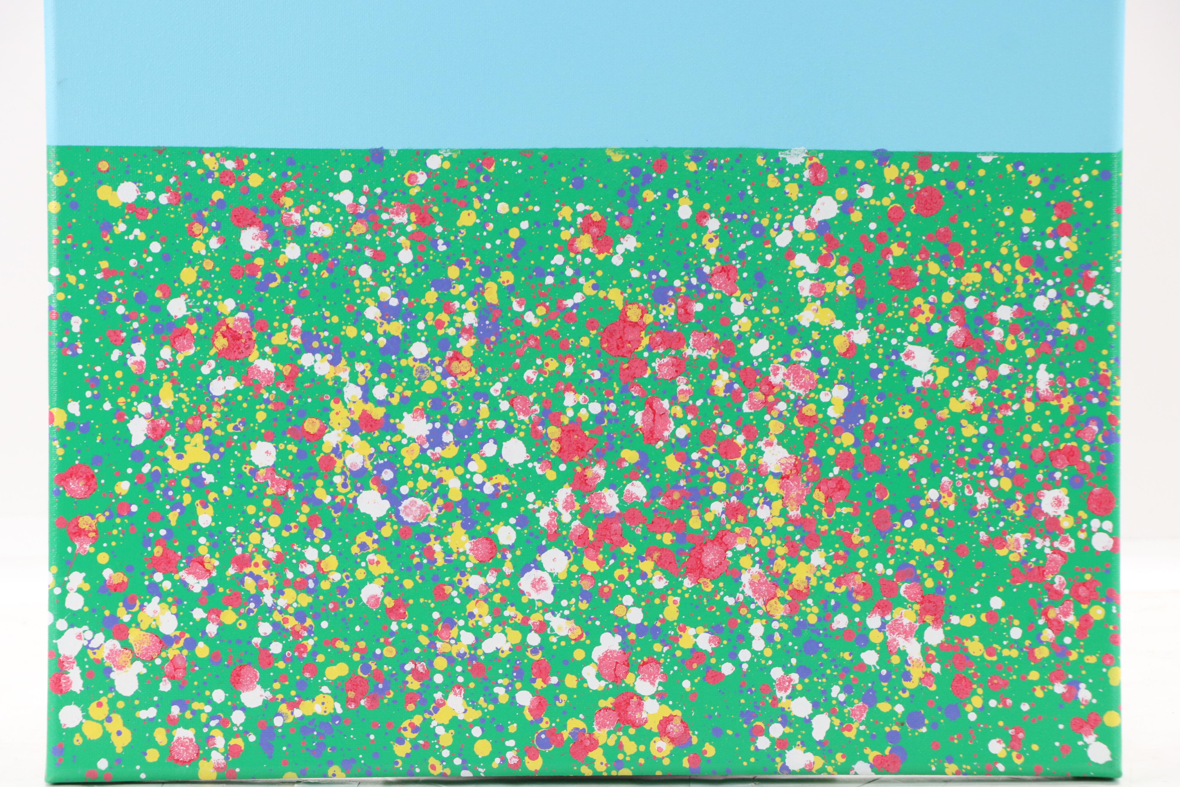 Jason Michael Durham Stylized Landscape Mixed Media Painting "Wildflowers," 2025