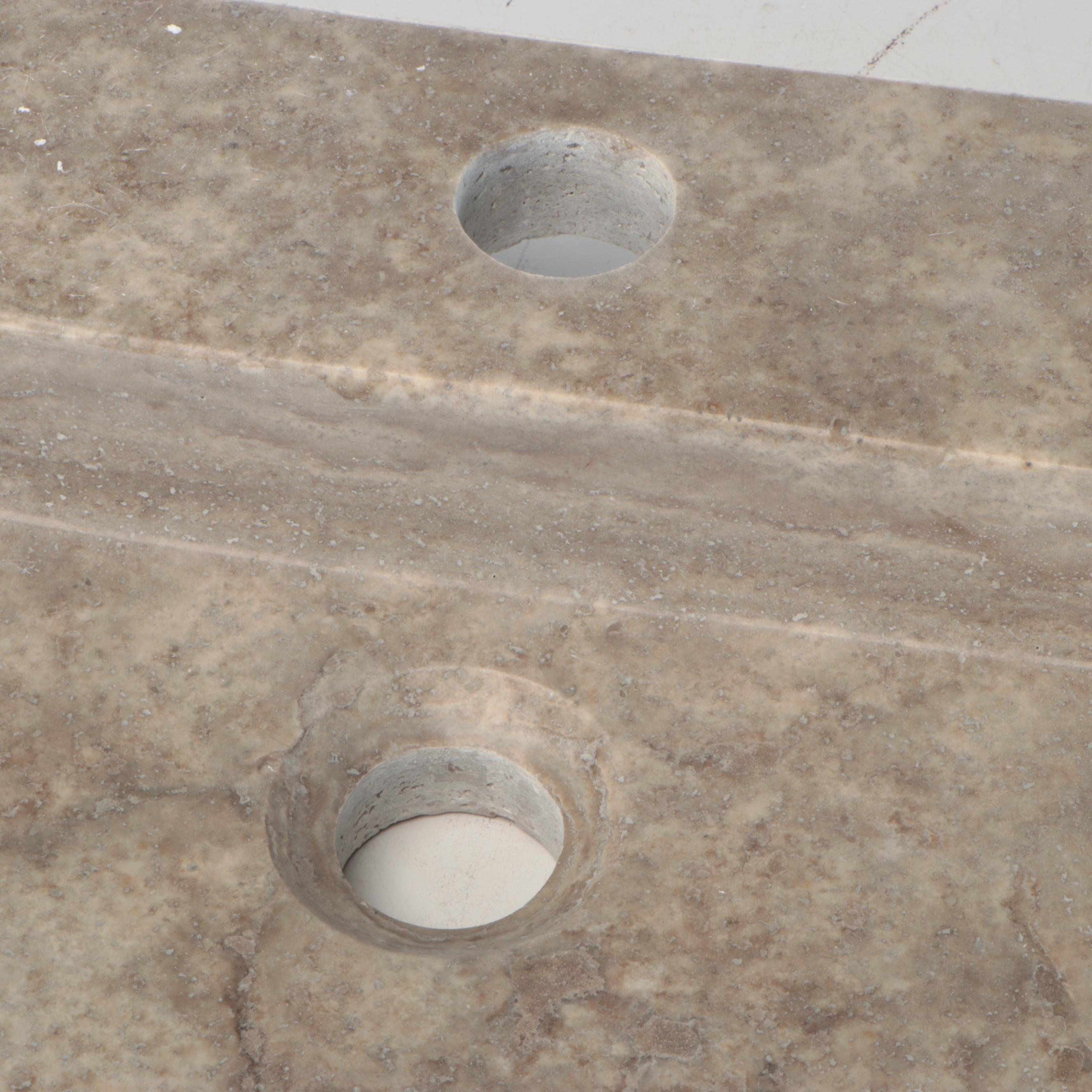 Contemporary Travertine Bathroom Sink