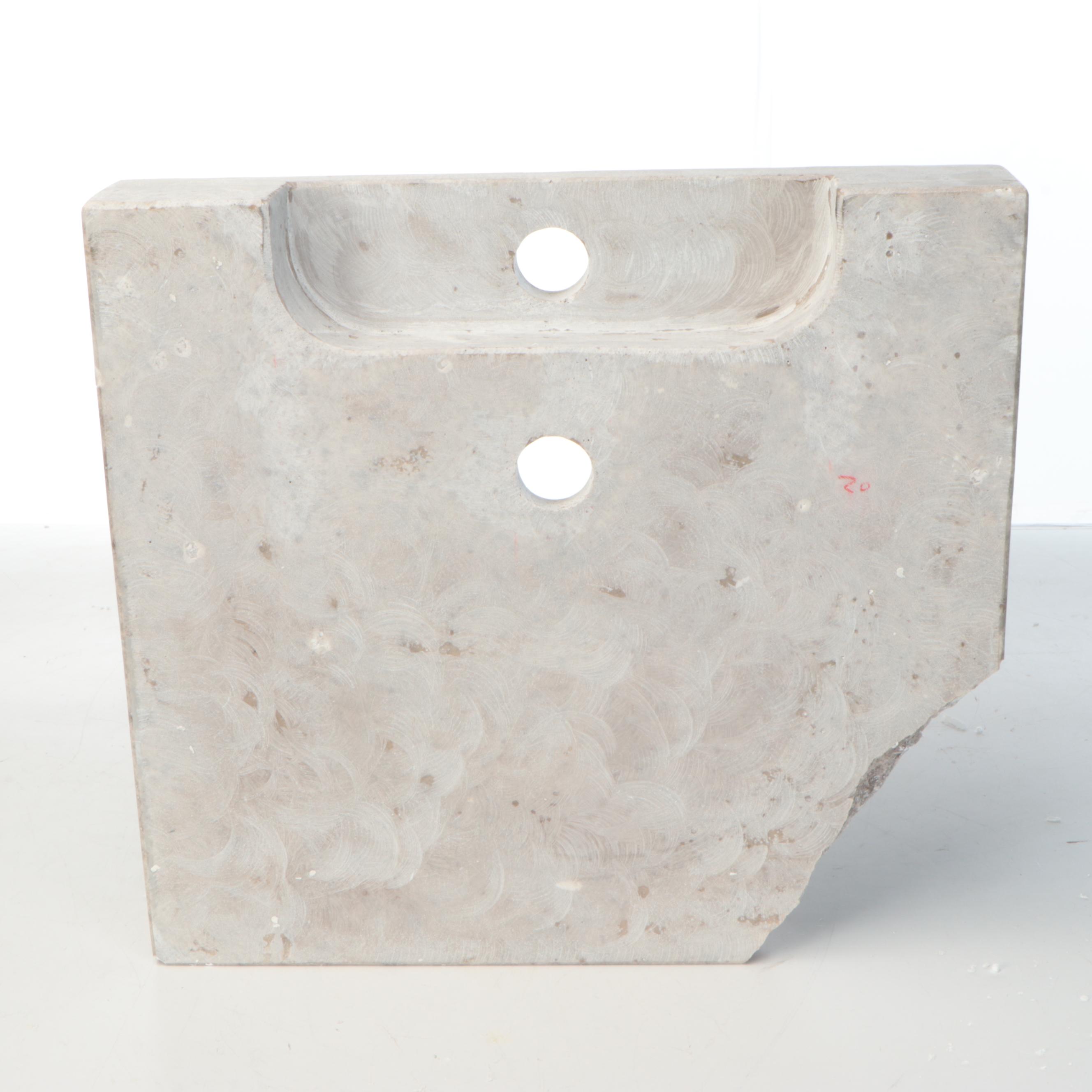 Contemporary Travertine Bathroom Sink