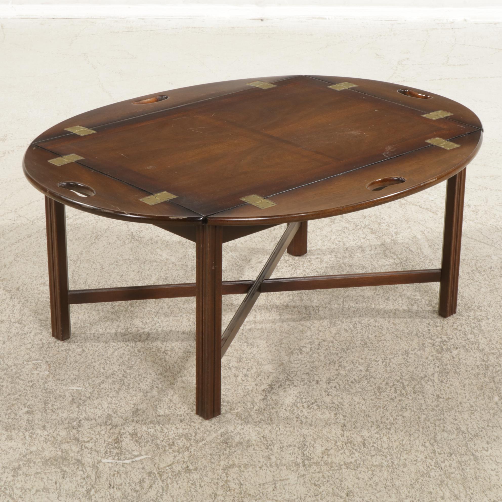 Chippendale Style Mahogany Butler's Table, Late 20th Century
