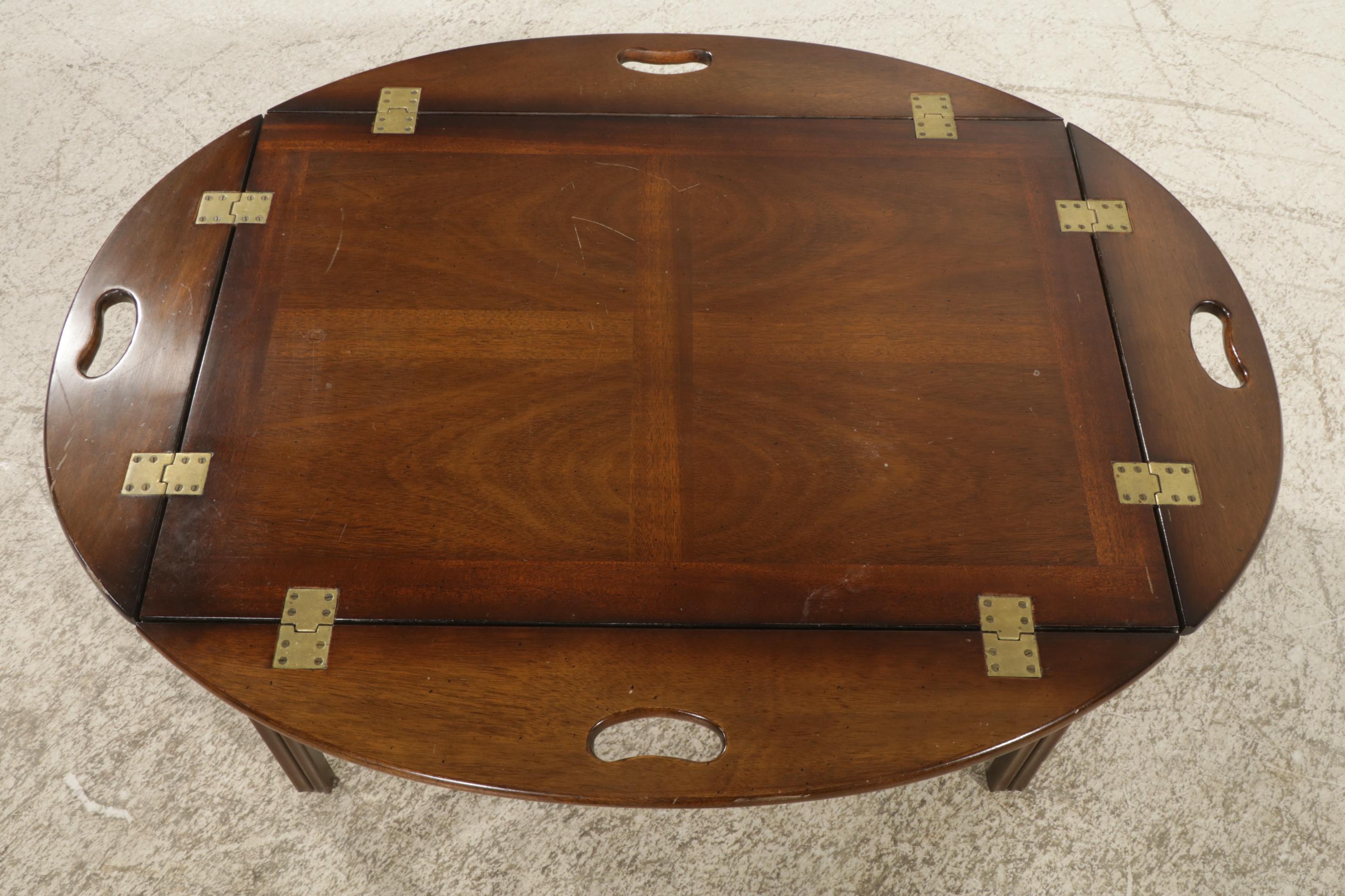 Chippendale Style Mahogany Butler's Table, Late 20th Century