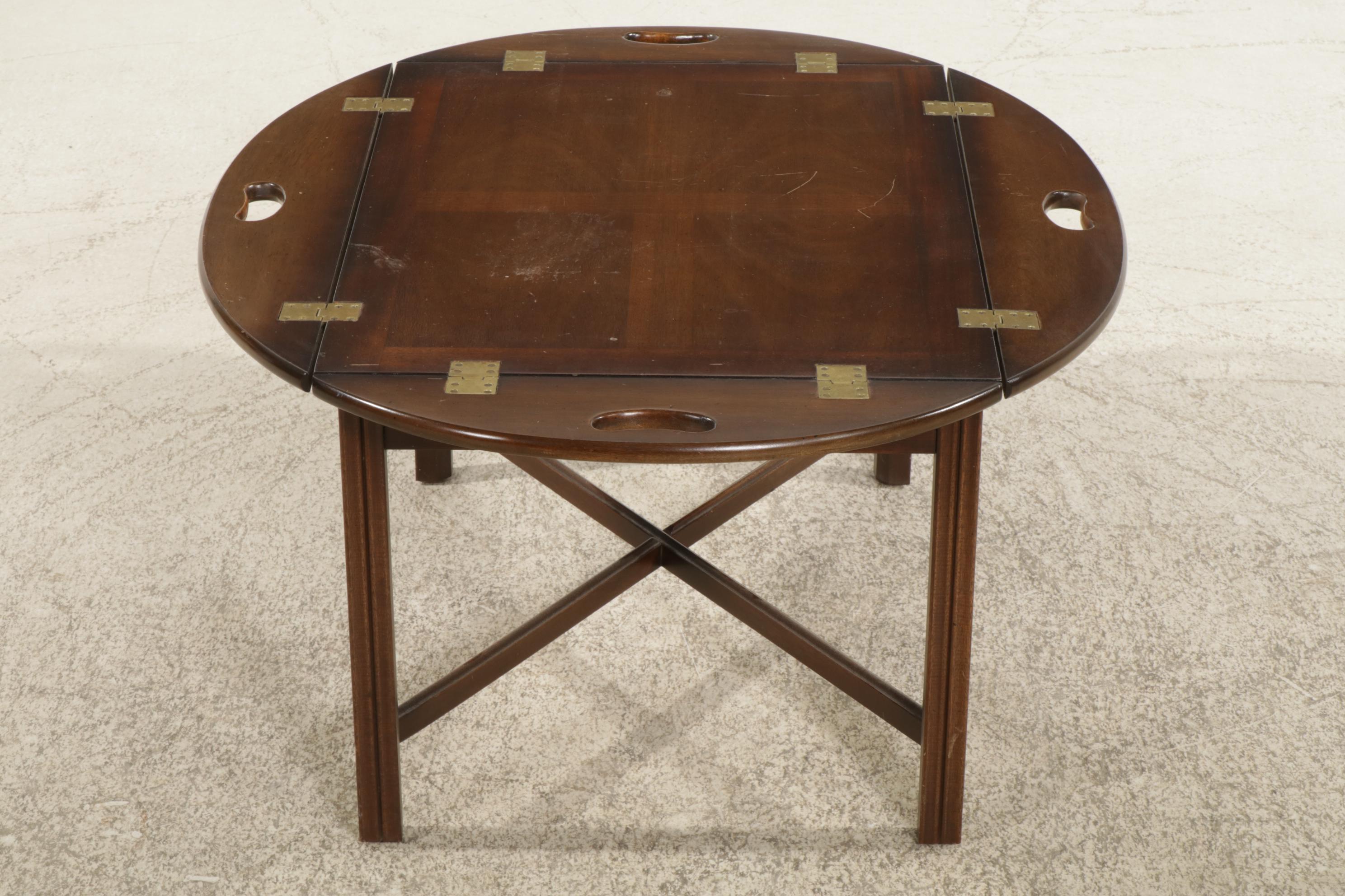 Chippendale Style Mahogany Butler's Table, Late 20th Century