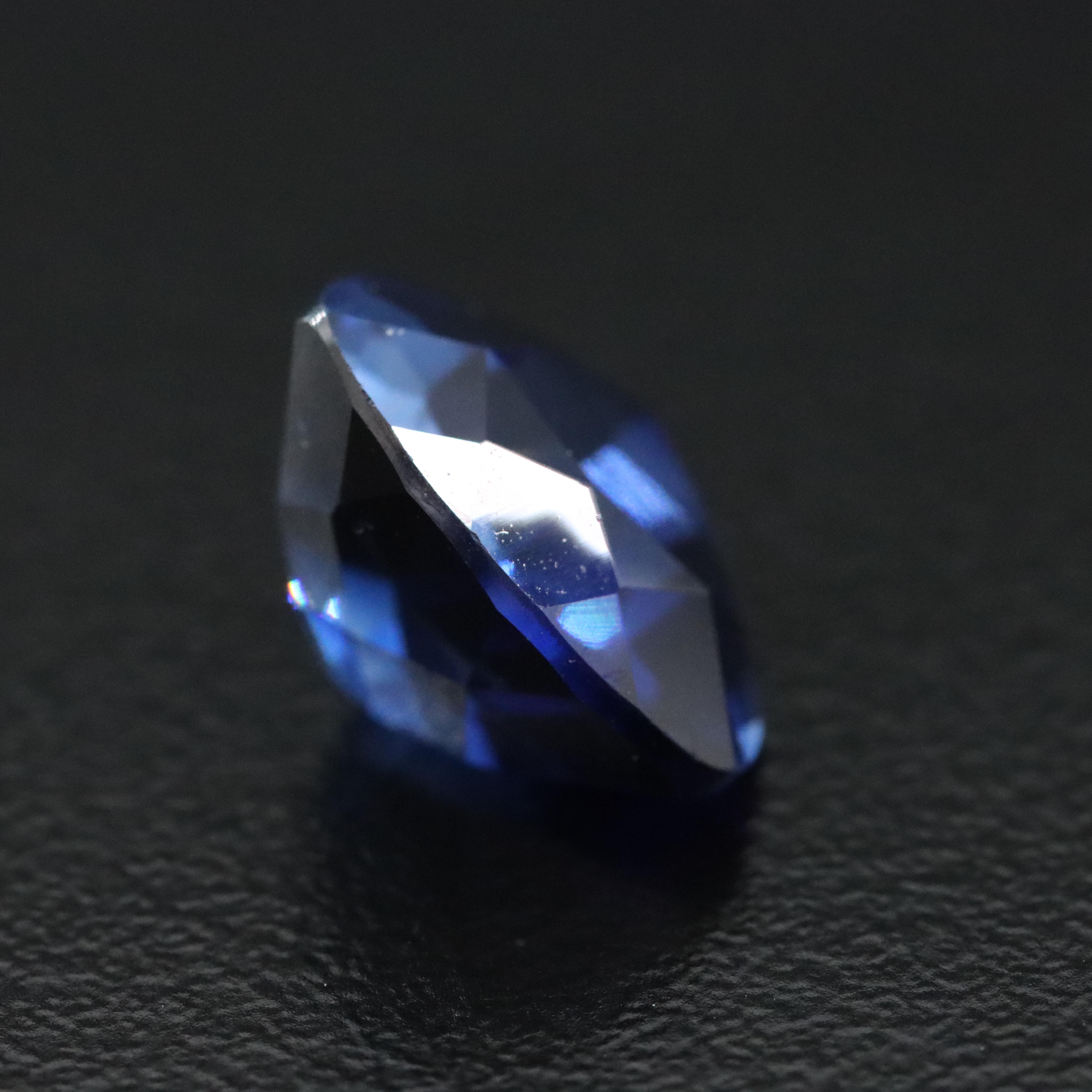 Loose 7.55 CT Lab Grown Sapphire