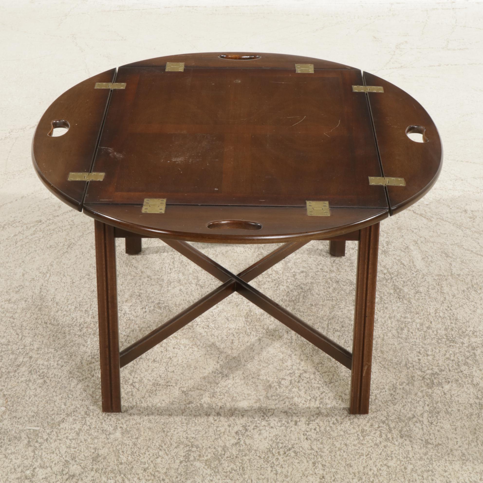 Chippendale Style Mahogany Butler's Table, Late 20th Century