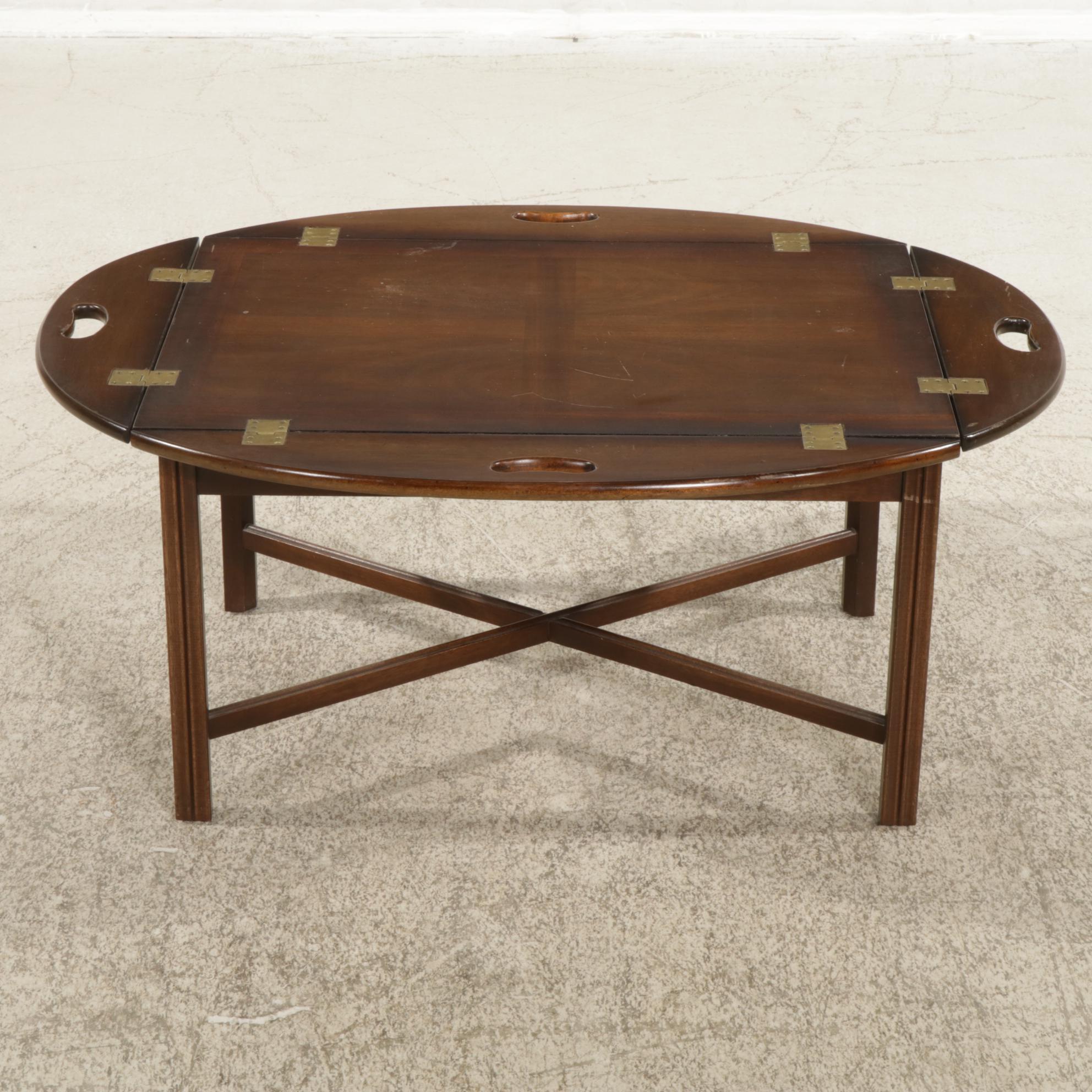 Chippendale Style Mahogany Butler's Table, Late 20th Century