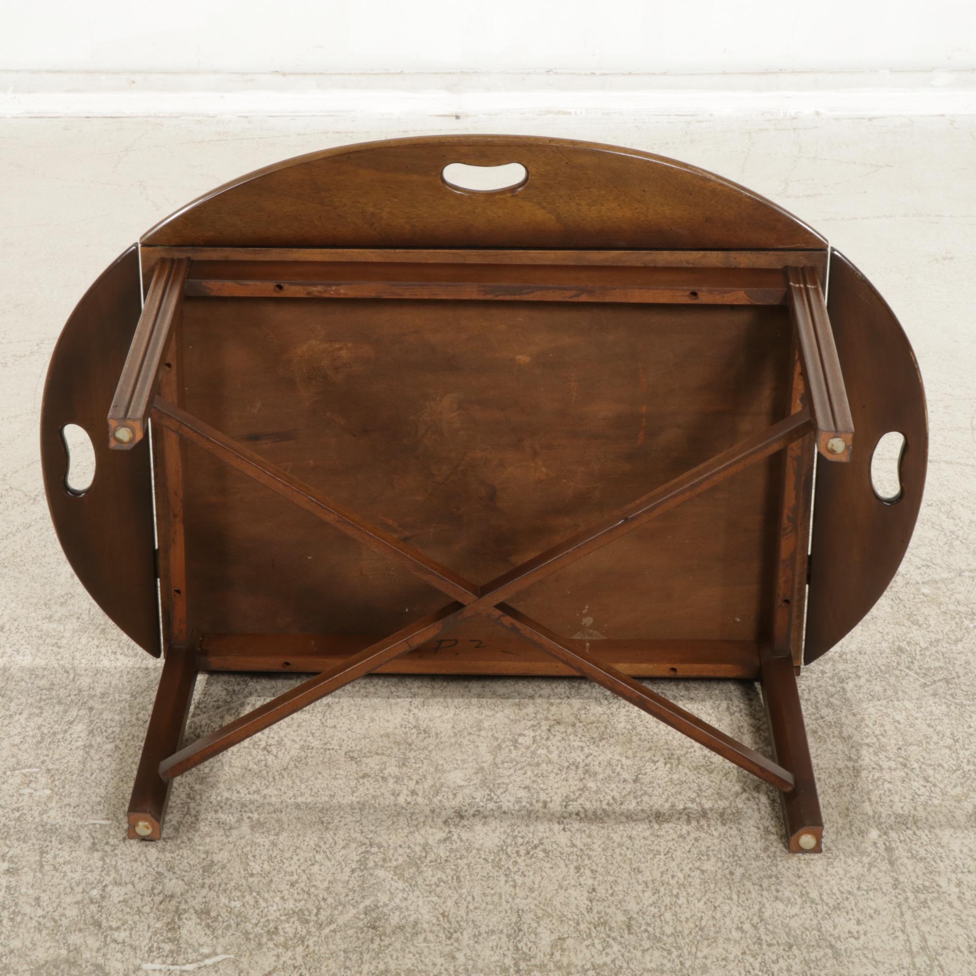Chippendale Style Mahogany Butler's Table, Late 20th Century