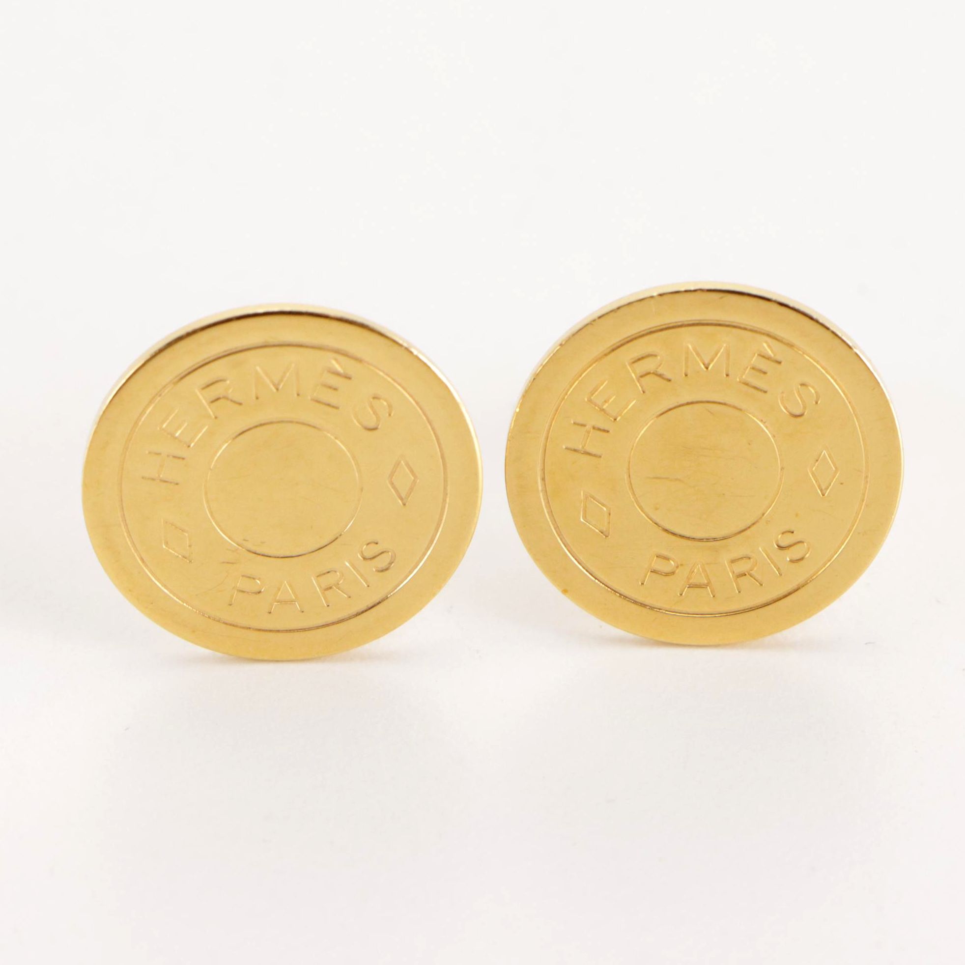 Hermès Bijouterie Fantaisie Clou de Selle Clip Earrings in Box