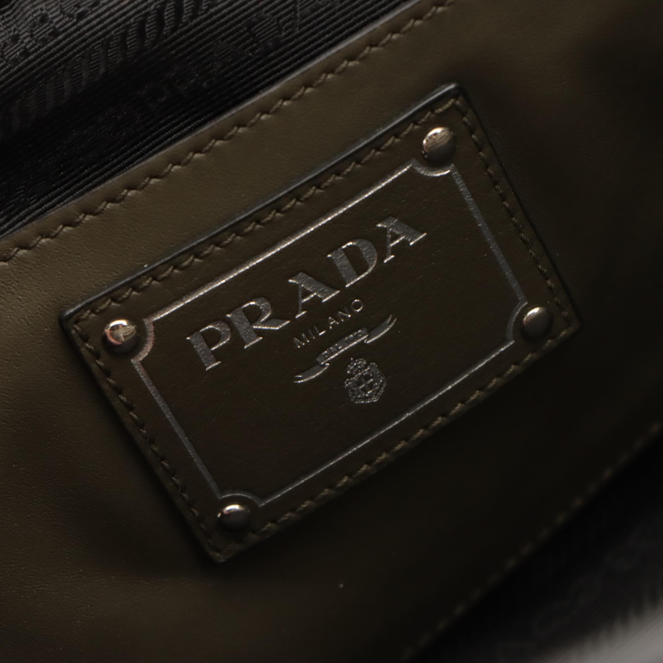 Prada Bicolor Leather Two-Way Tote