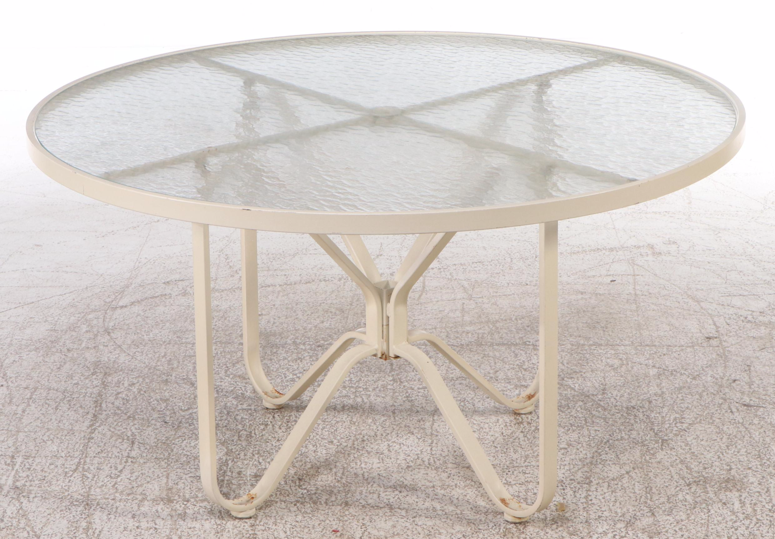 Aluminum and Vinyl Strap Five-Piece Patio Dining Set