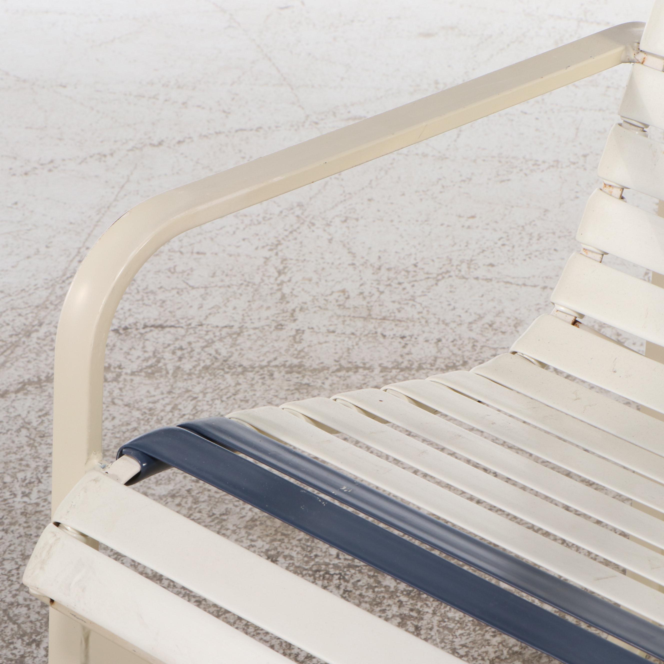 Aluminum and Vinyl Strap Five-Piece Patio Dining Set