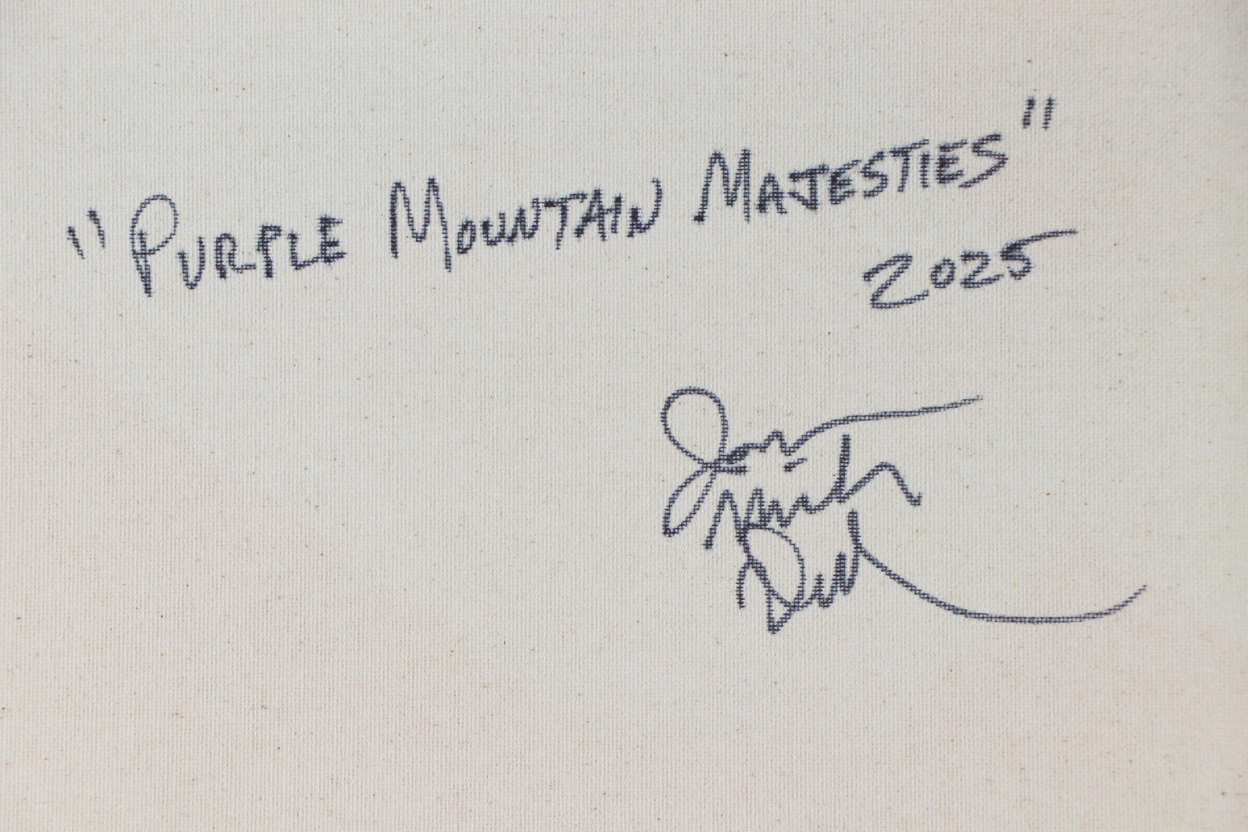 Jason Michael Durham Stylized Landscape Mixed Media Painting "Purple...," 2025