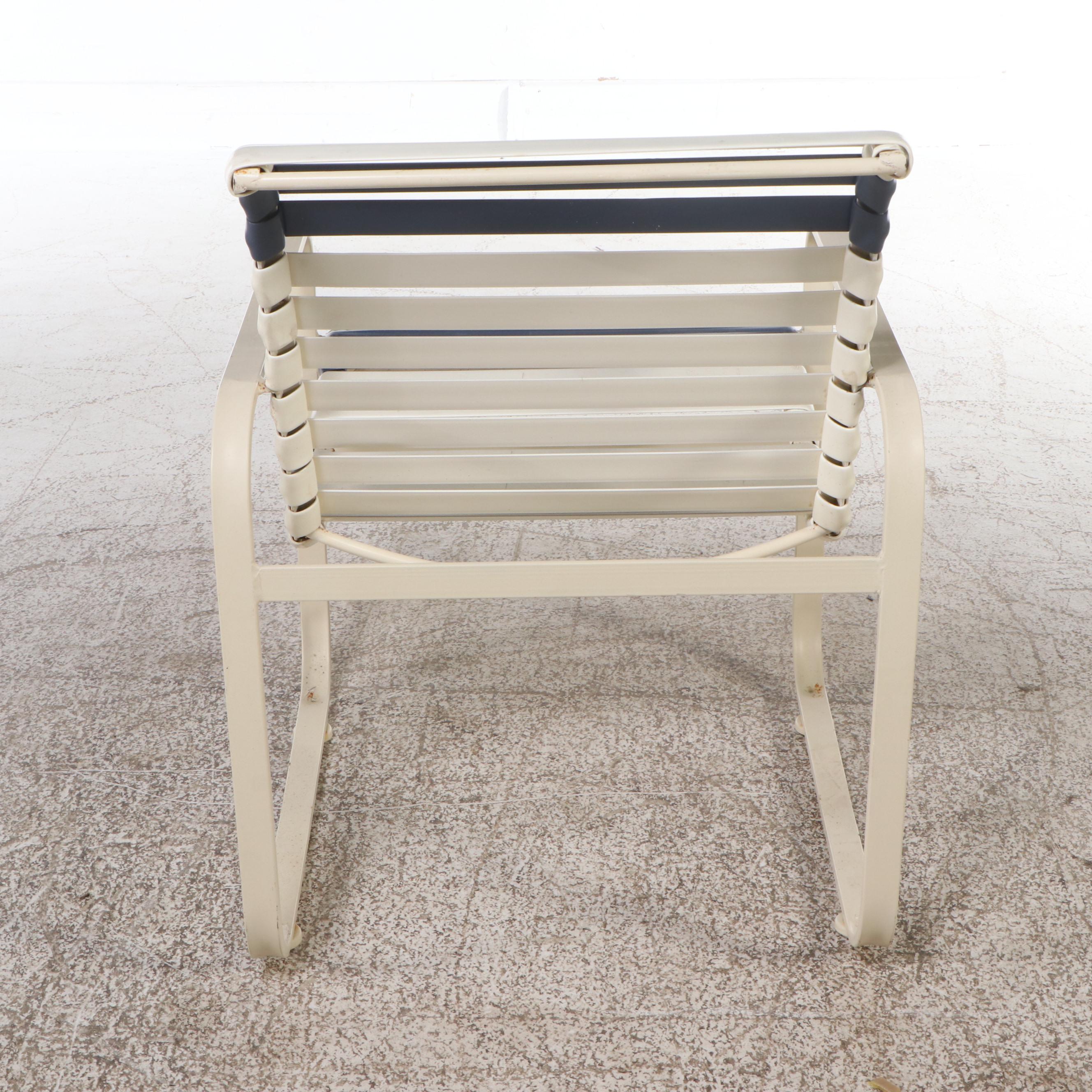 Aluminum and Vinyl Strap Five-Piece Patio Dining Set