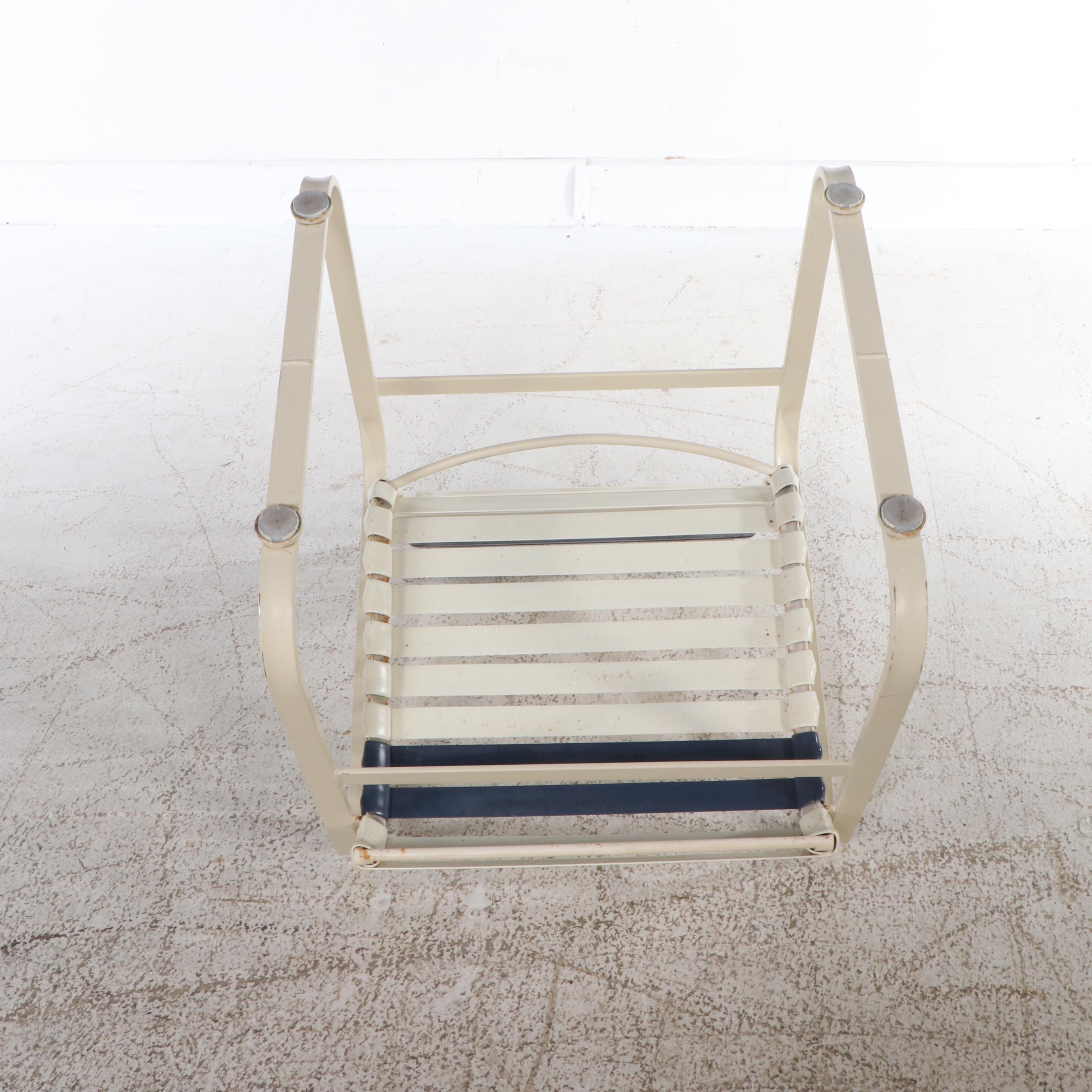 Aluminum and Vinyl Strap Five-Piece Patio Dining Set